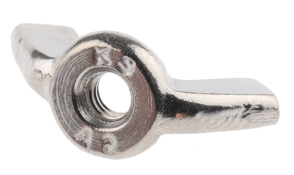 293-101 RS PRO 18 mm Bright Zinc Stainless Steel Wingnut, M3