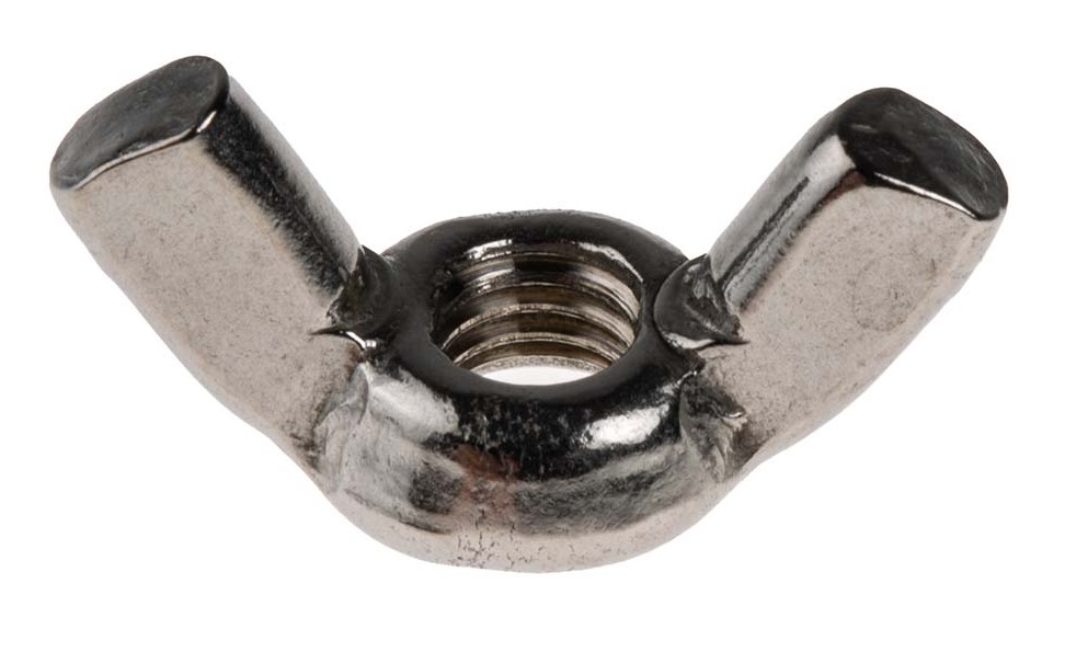 293-123 RS PRO 24 mm Bright Zinc Stainless Steel Wingnut, M5