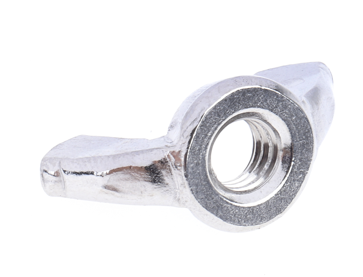 293-139 RS PRO 30 mm Bright Zinc Stainless Steel Wingnut, M6