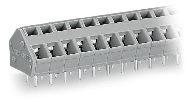 WAGO 236 Series PCB Terminal, 8-Contact, 5.08mm Pitch, Through Hole Mount, 1-Row, Cage Clamp Termination