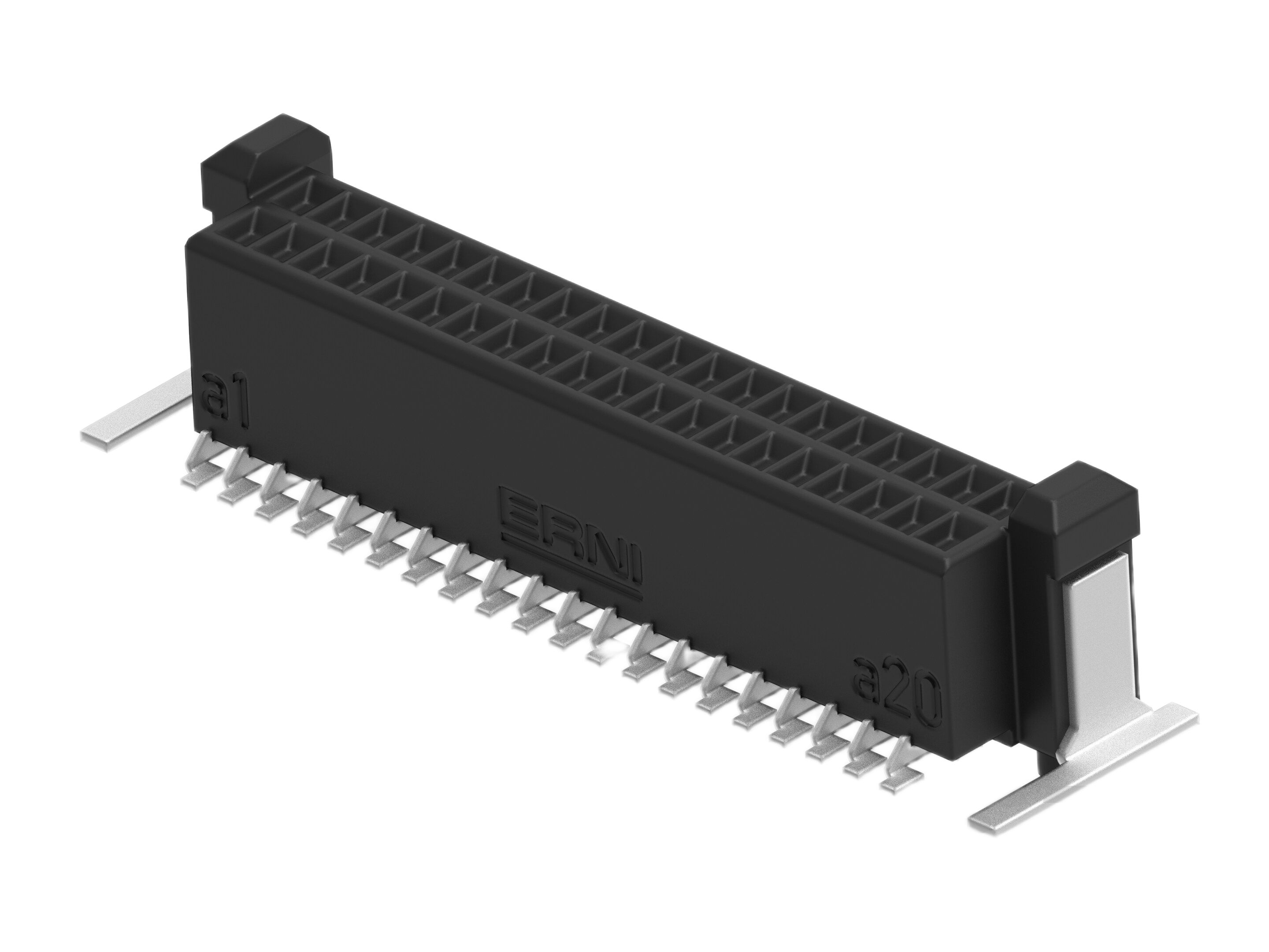 ERNI ERNI MicroCon Series Vertical Surface PCB Socket, 40-Contact, 2 Row, 0.8 mm Pitch Surface Mount