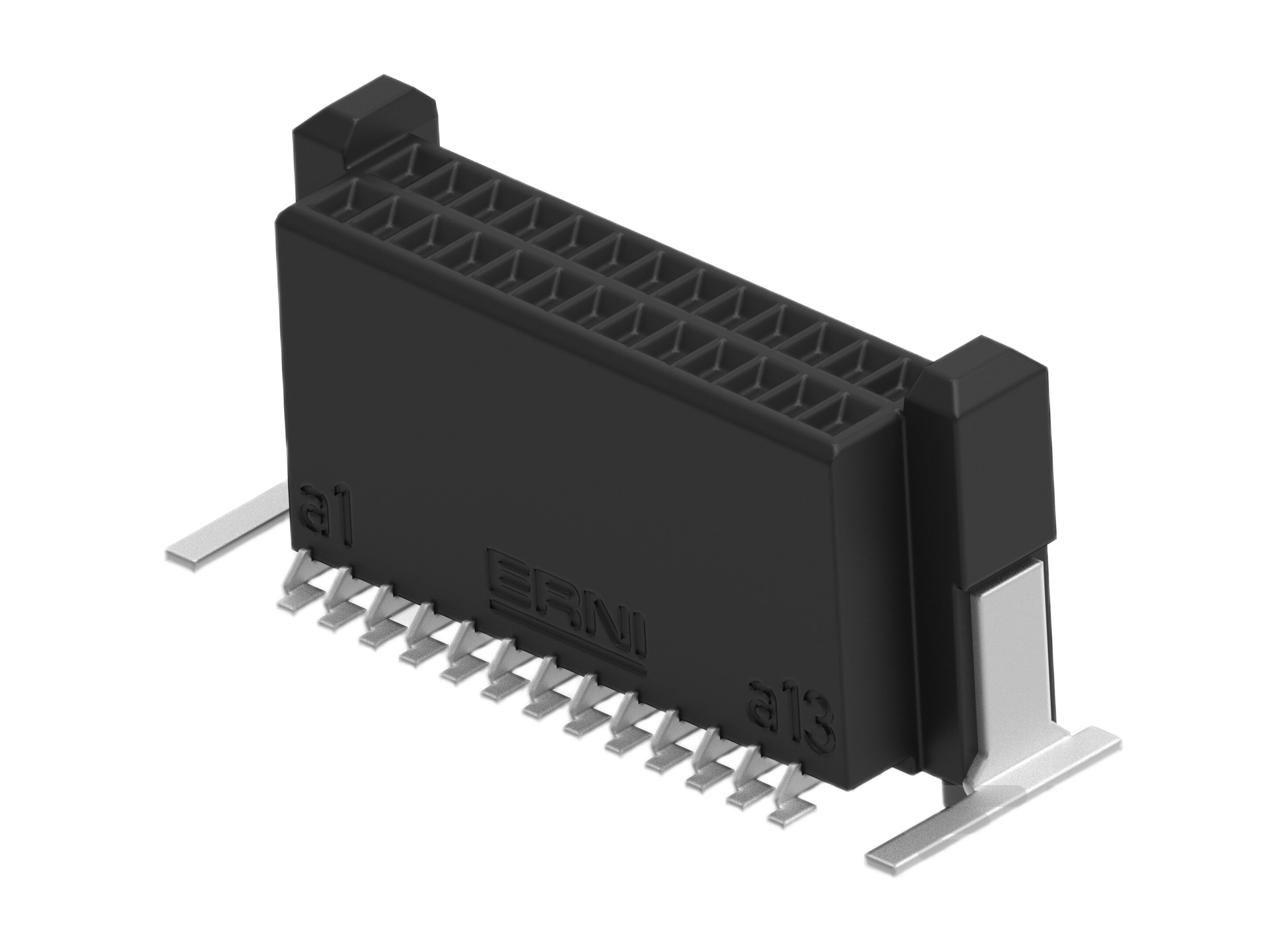 ERNI ERNI MicroCon Series Vertical Surface PCB Socket, 26-Contact, 2 Row, 0.8 mm Pitch Surface Mount