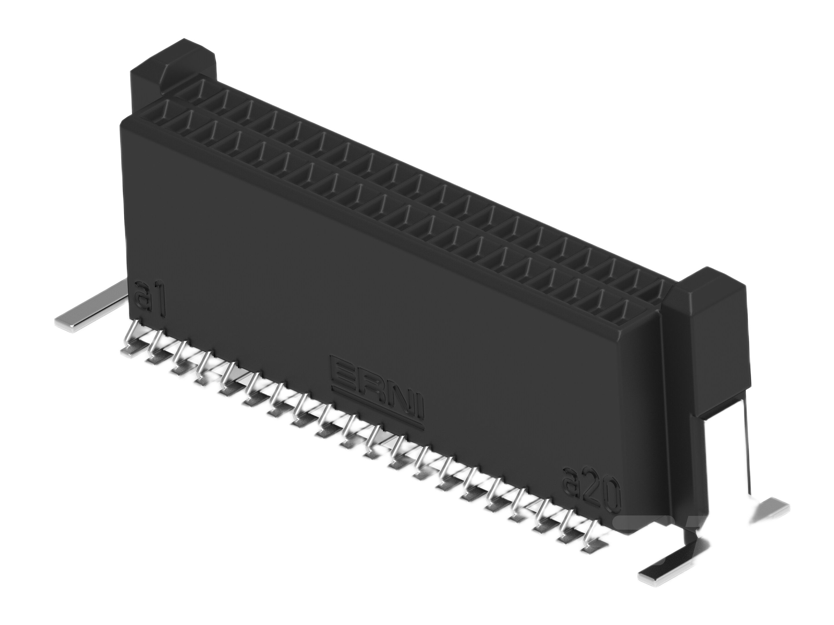ERNI ERNI MicroCon Series Vertical Surface PCB Socket, 80-Contact, 2 Row, 0.8 mm Pitch Surface Mount