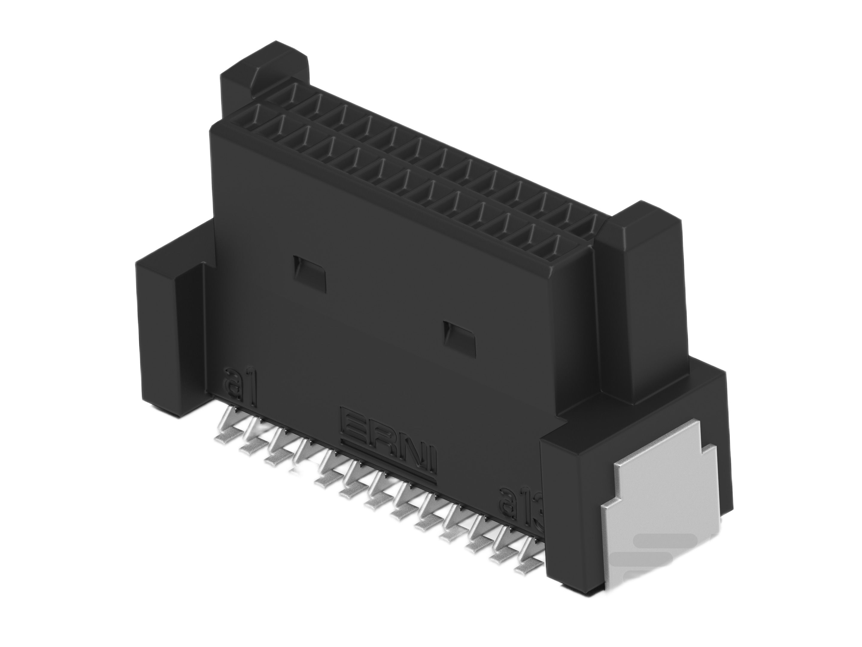 ERNI ERNI MicroCon Series Vertical Surface PCB Socket, 26-Contact, 2 Row, 0.8 mm Pitch Surface Mount