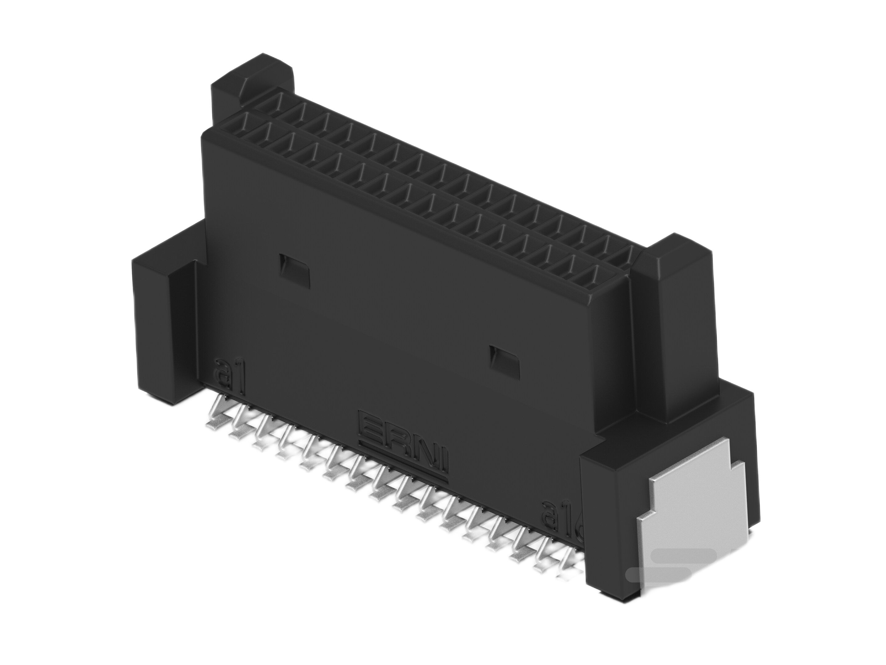 ERNI ERNI MicroCon Series Vertical Surface PCB Socket, 32-Contact, 2 Row, 0.8 mm Pitch Surface Mount