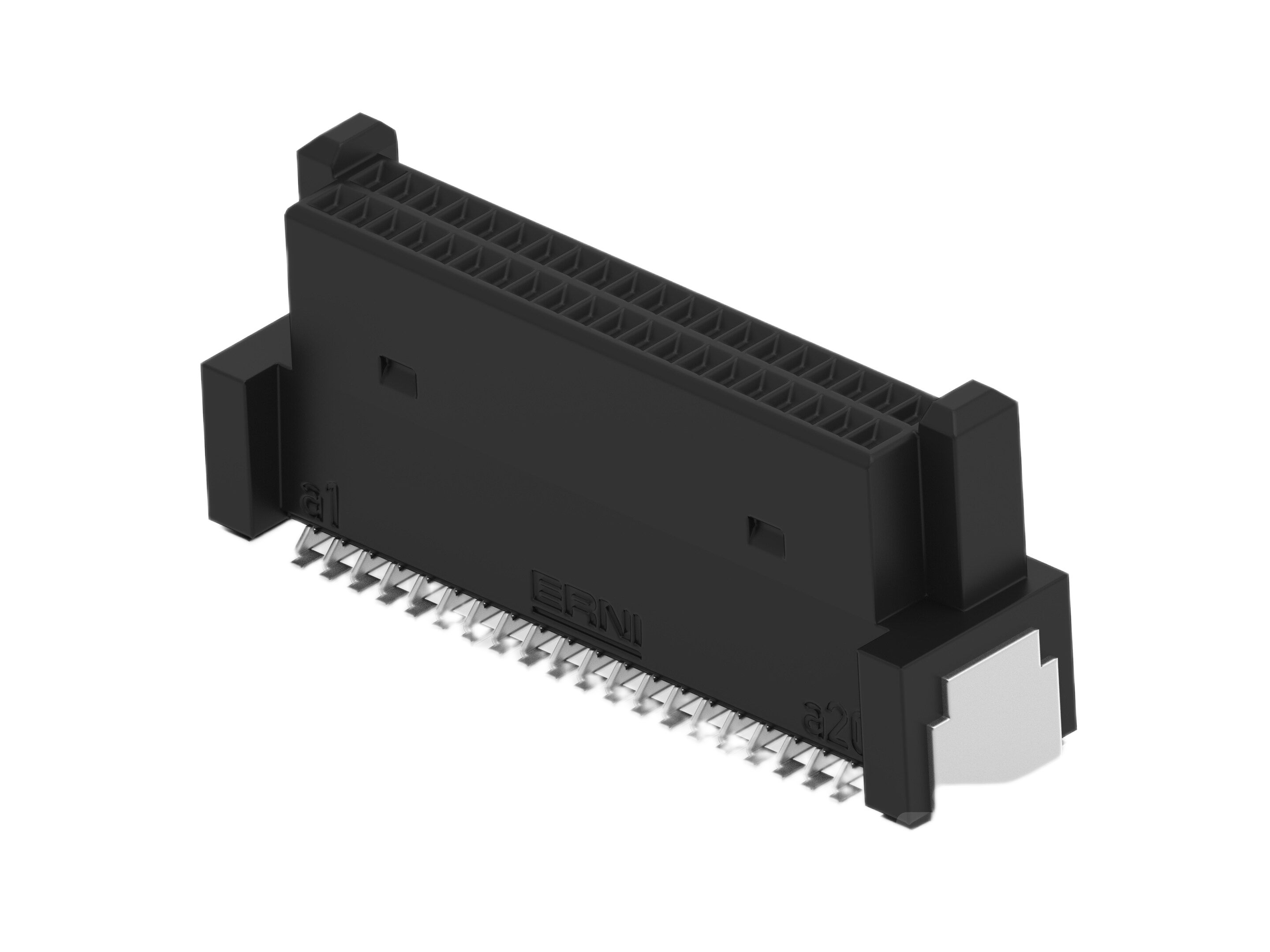 ERNI ERNI MicroCon Series Vertical Surface PCB Socket, 40-Contact, 2 Row, 0.8 mm Pitch Surface Mount