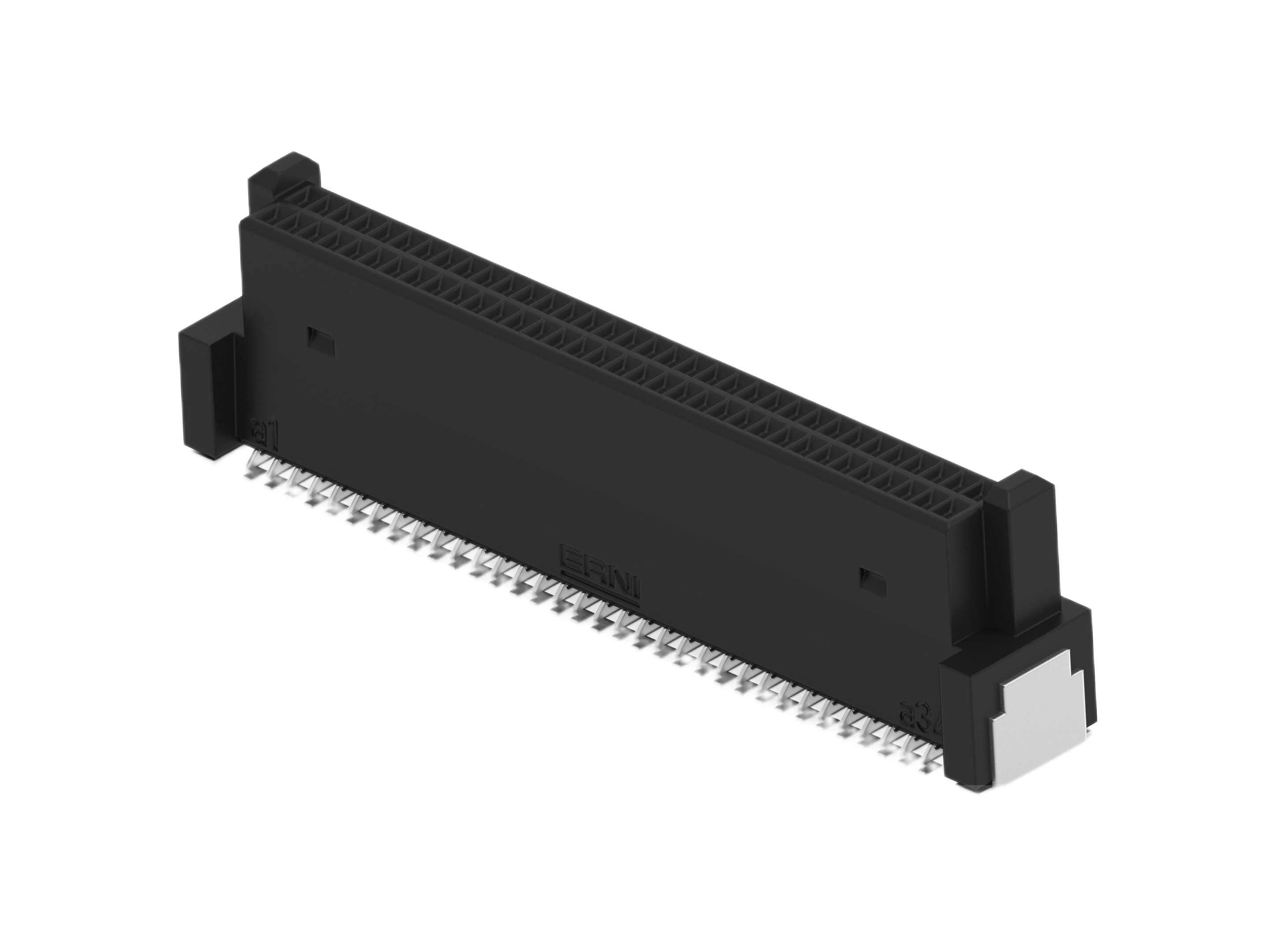 ERNI ERNI MicroCon Series Vertical Surface PCB Socket, 68-Contact, 2 Row, 0.8 mm Pitch Surface Mount