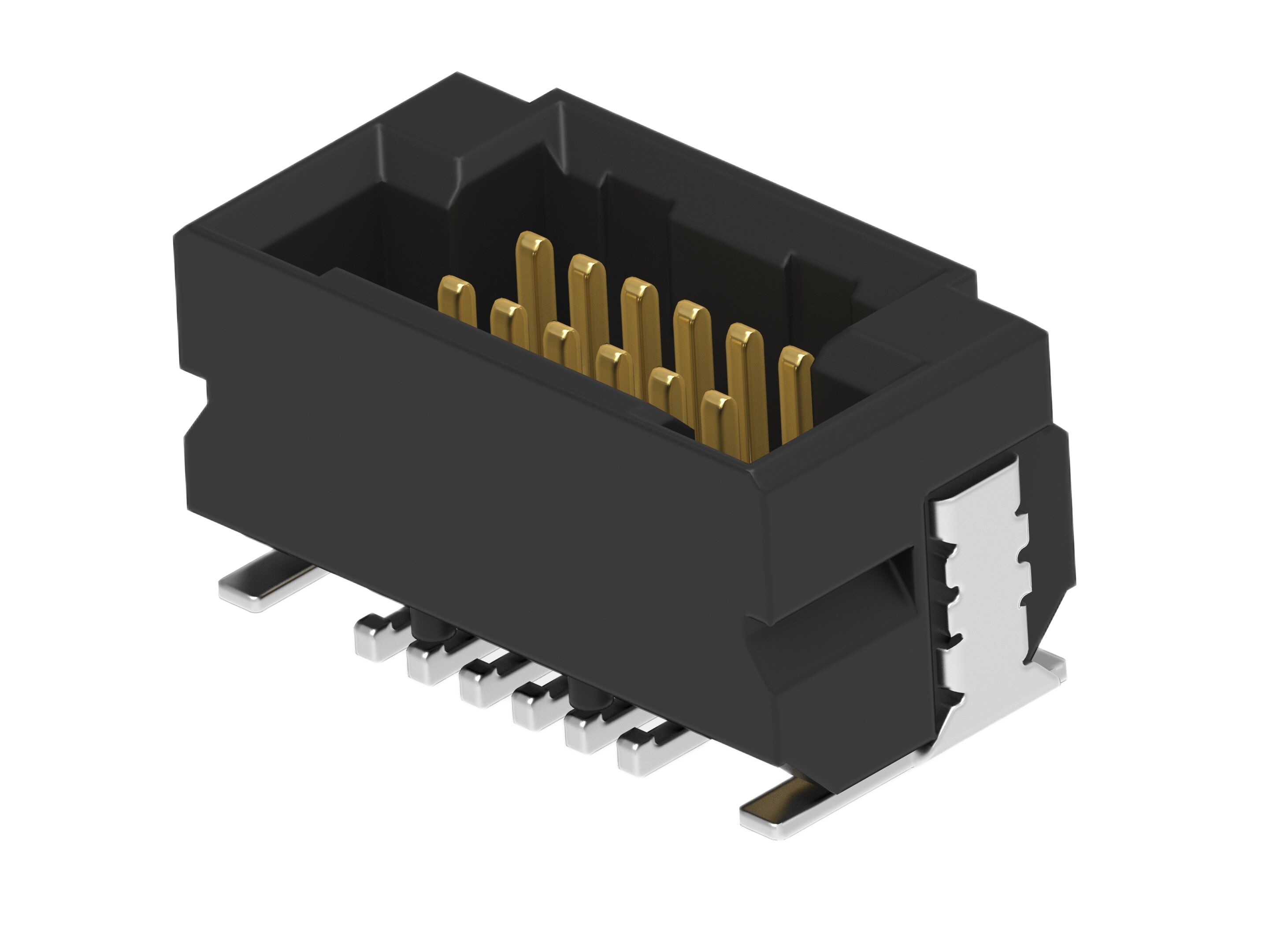 ERNI ERNI MicroCon Series Vertical Surface PCB Header, 12 Contact(s), 0.8 mm Pitch, 2 Row, Shrouded