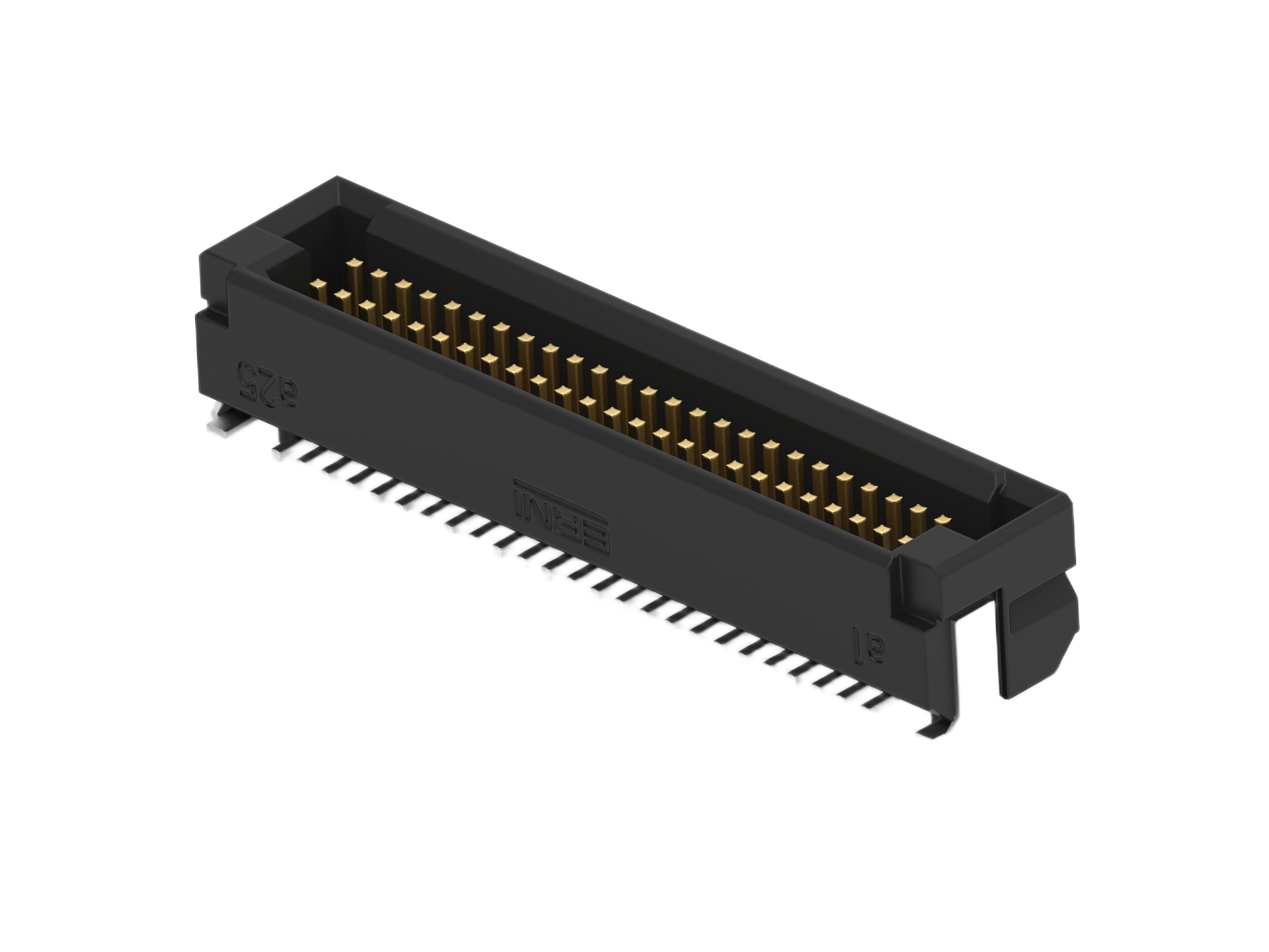 ERNI ERNI MicroCon Series Vertical Surface PCB Header, 50 Contact(s), 0.8 mm Pitch, 2 Row, Shrouded