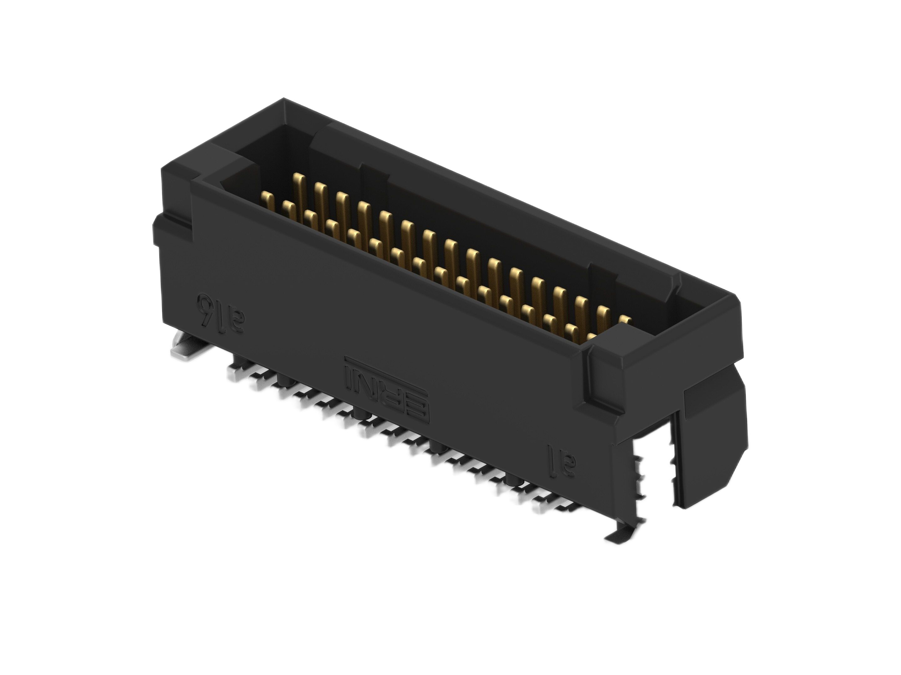 ERNI ERNI MicroCon Series Vertical Surface PCB Header, 32 Contact(s), 0.8 mm Pitch, 2 Row, Shrouded
