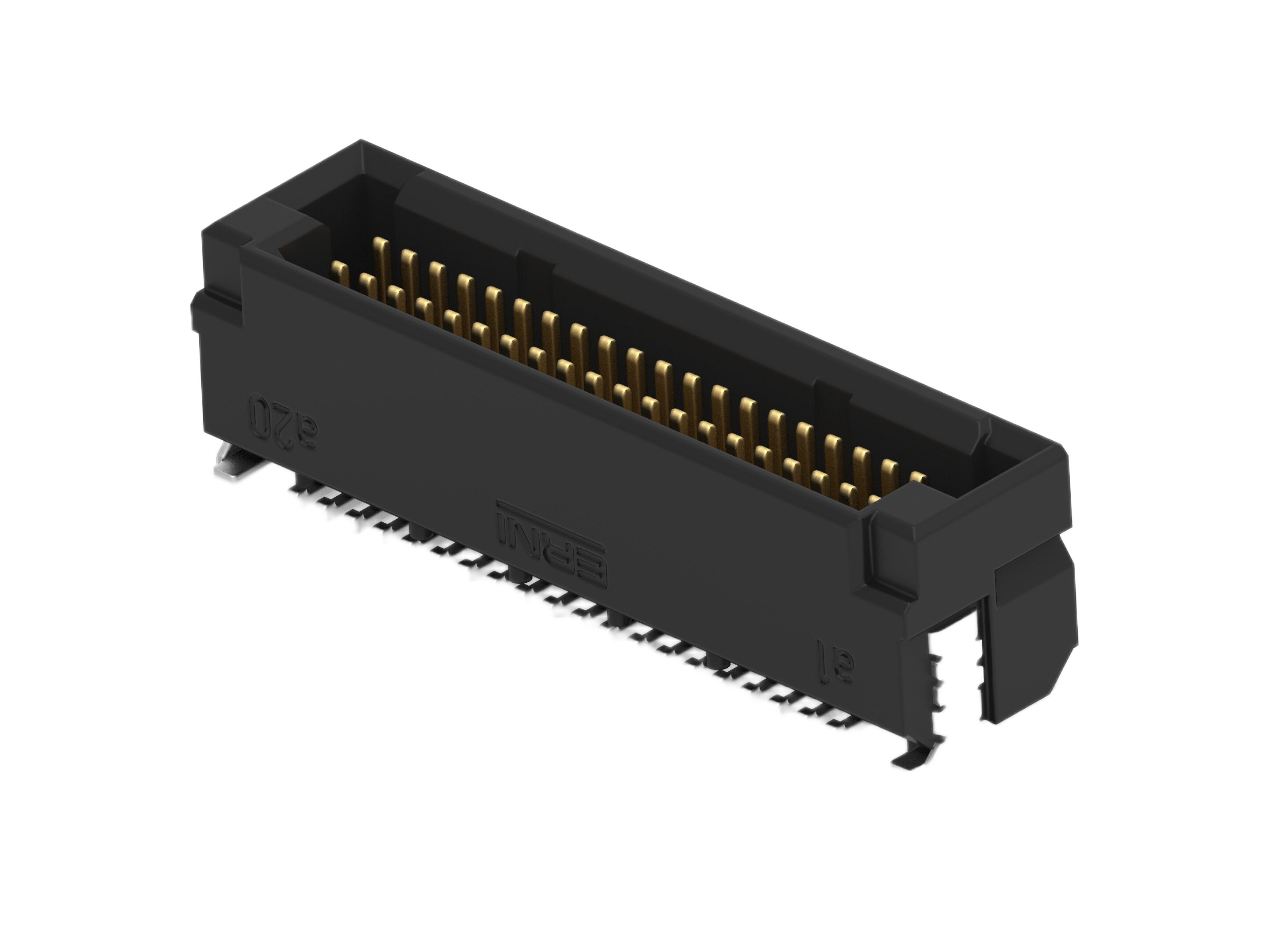 ERNI ERNI MicroCon Series Vertical Surface PCB Header, 40 Contact(s), 0.8 mm Pitch, 2 Row, Shrouded