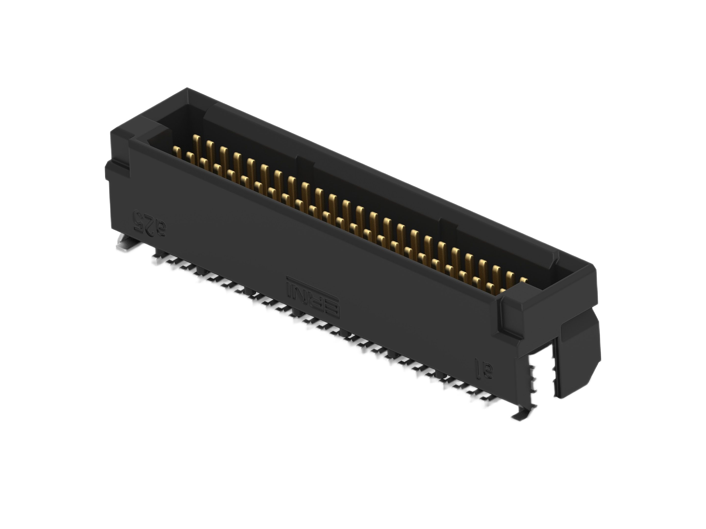 ERNI ERNI MicroCon Series Vertical Surface PCB Header, 50 Contact(s), 0.8 mm Pitch, 2 Row, Shrouded
