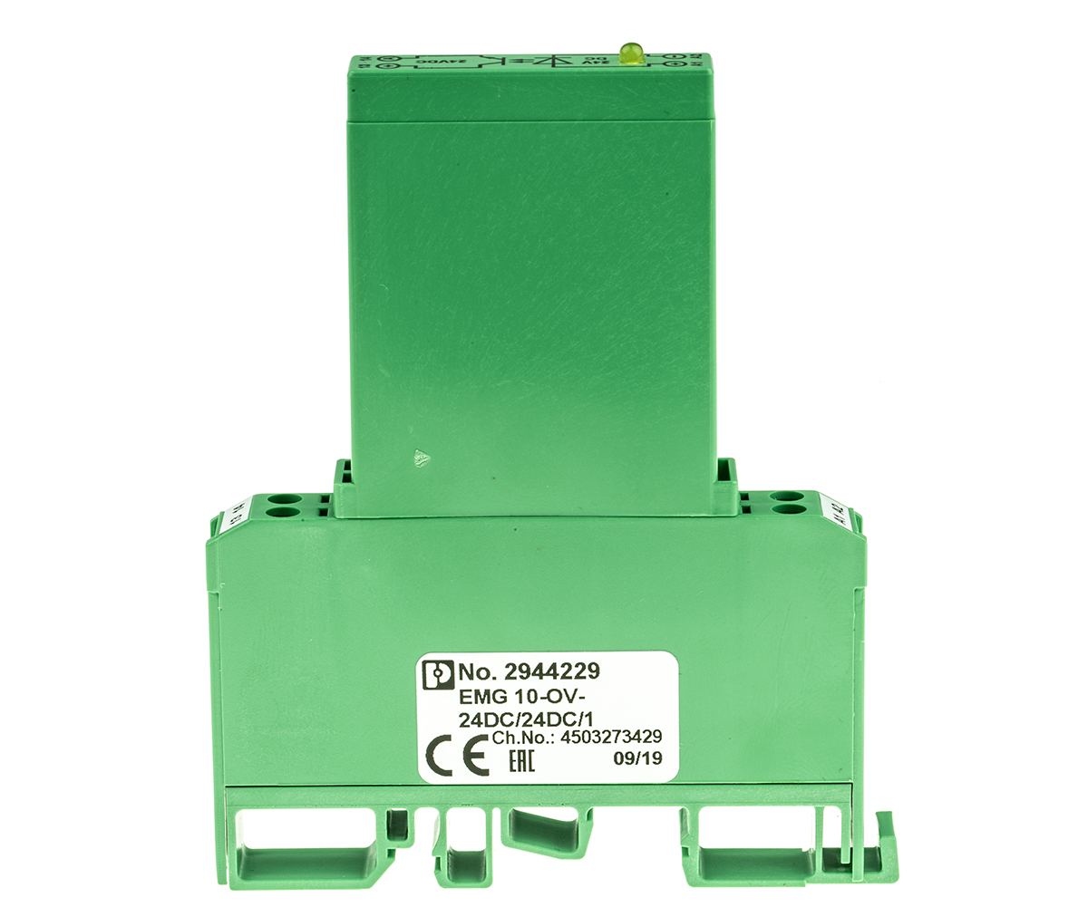 2944229 Phoenix Contact EMG 10-OV- 24DC/24DC/1 Solid State Interface Relay 24 V DIN Rail Screw