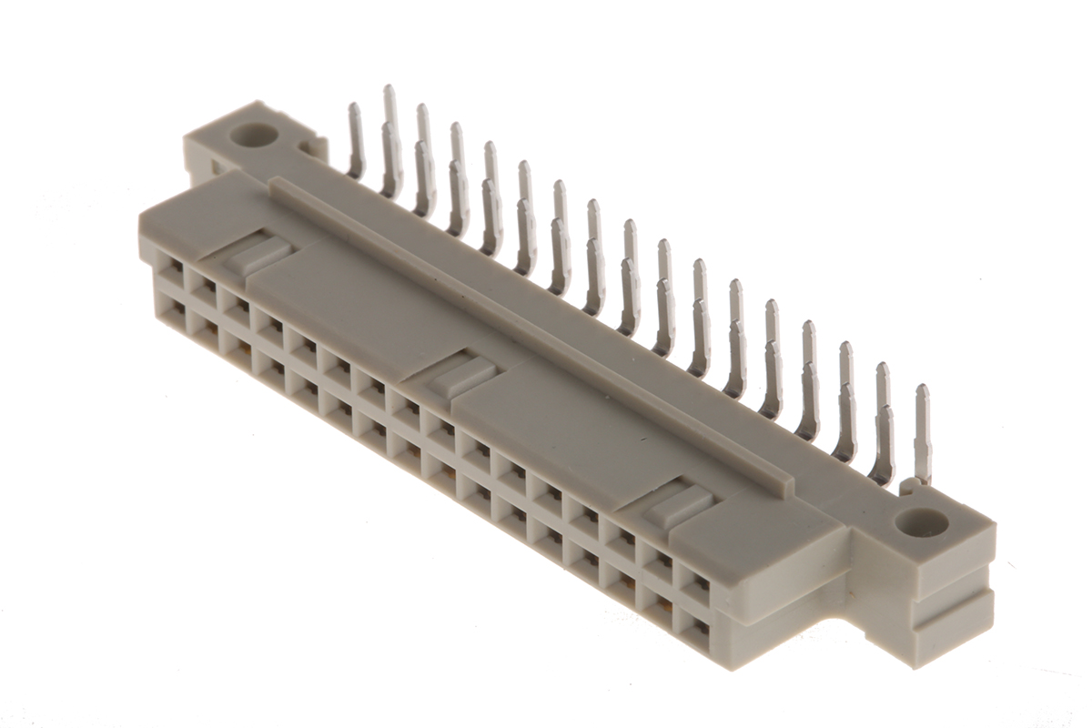 ERNI ERNIPRESS 32 Way 2.54 mm Pitch, Type C/2, Type Solder Class Class C2, 2 Row Female, Right Angle DIN 41612 Connector