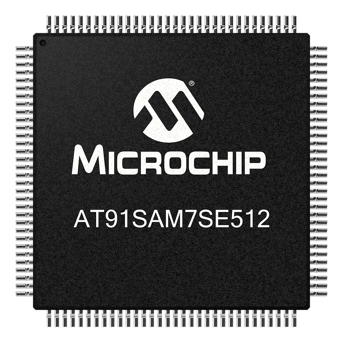 Microchip AT91SAM7SE512B-AU, 32 bit ARM7TDMI, SAM7SE Microcontroller, 48 MHz, 512kB FLASH, 128-Pin LQFP