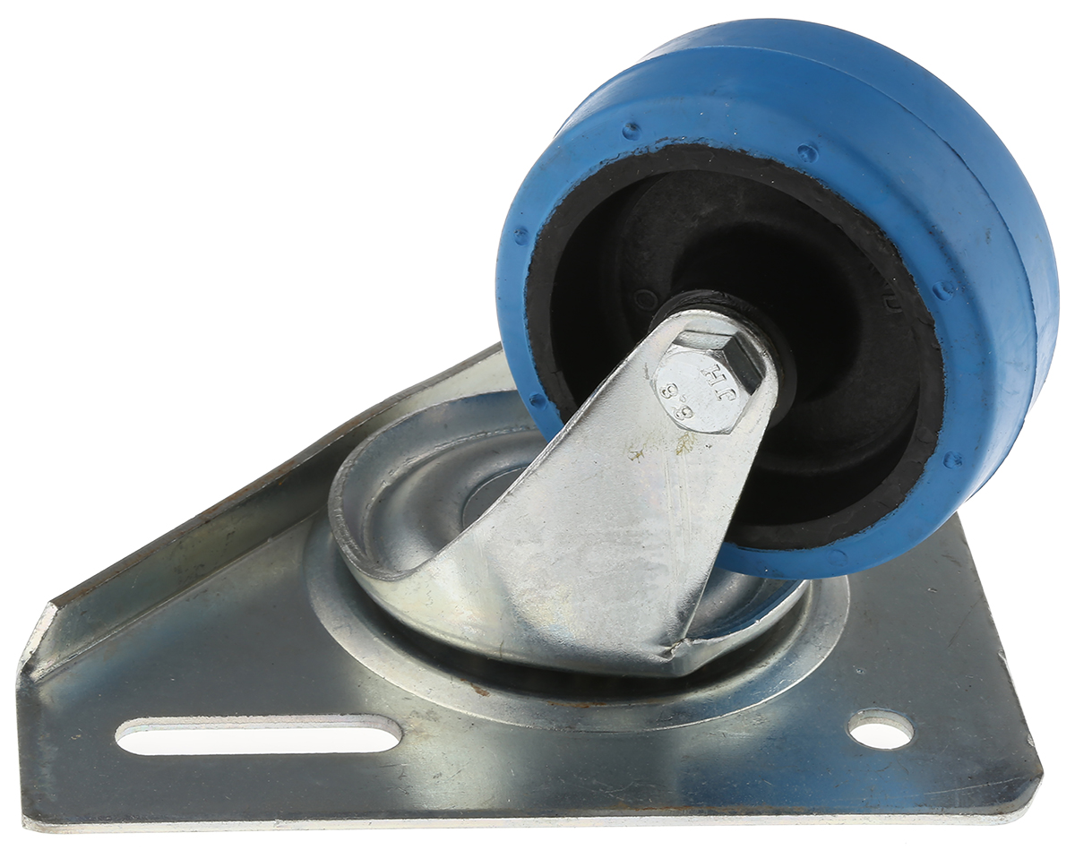 296-2966 Flexello Swivel Castor, 90 kg Capacity, 75 mm Wheel, Rubber
