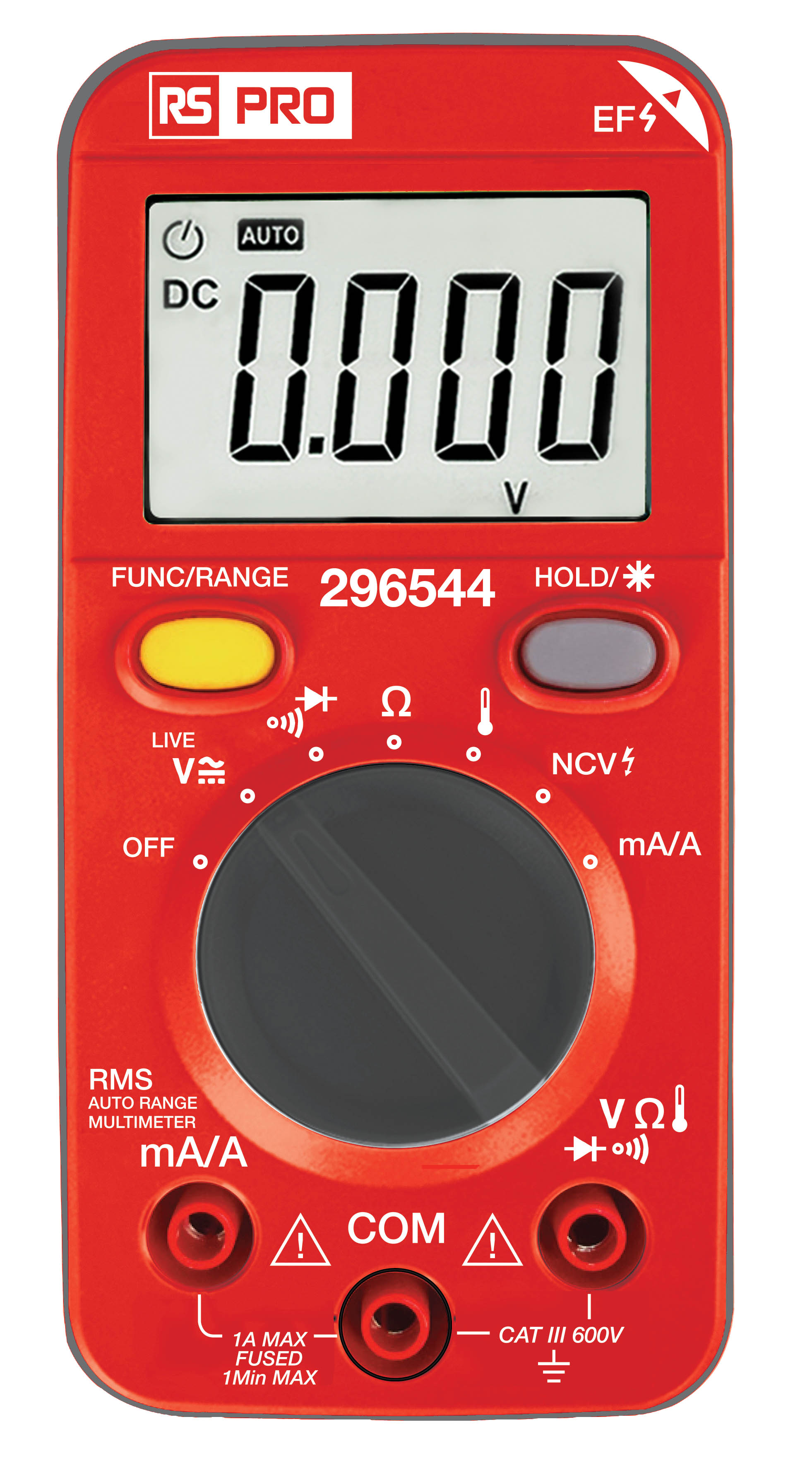 RS PRO Digital Digital Digital Multimeter, 1 A ac, 1 A dc, 600 V ac