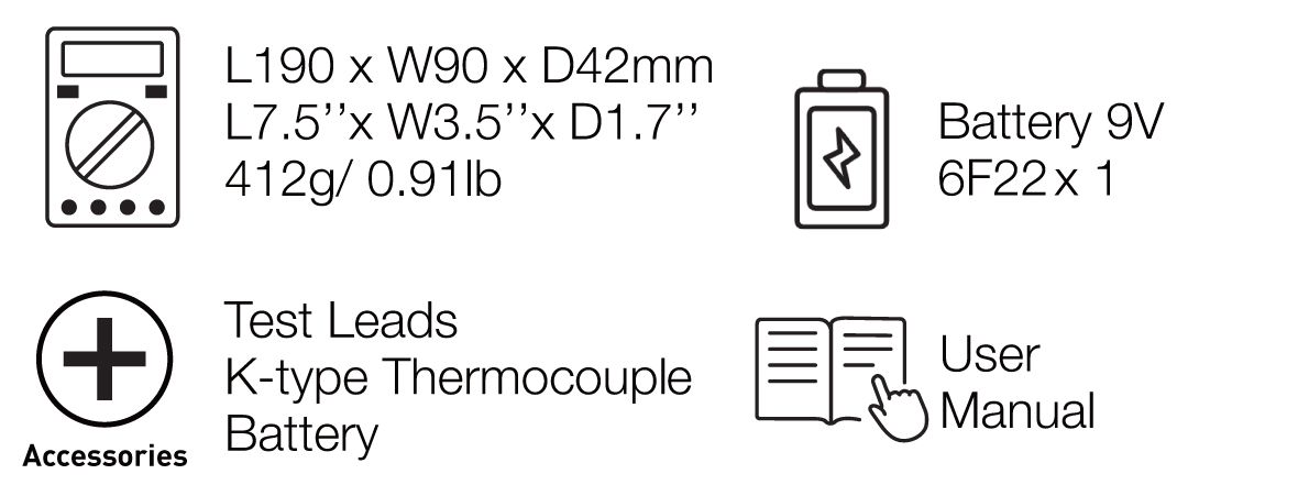 296-648 RS PRO Digital Digital Digital Multimeter True RMS, 10 A ac, 10 A dc, 1 kV ac - RSCAL Calibrated