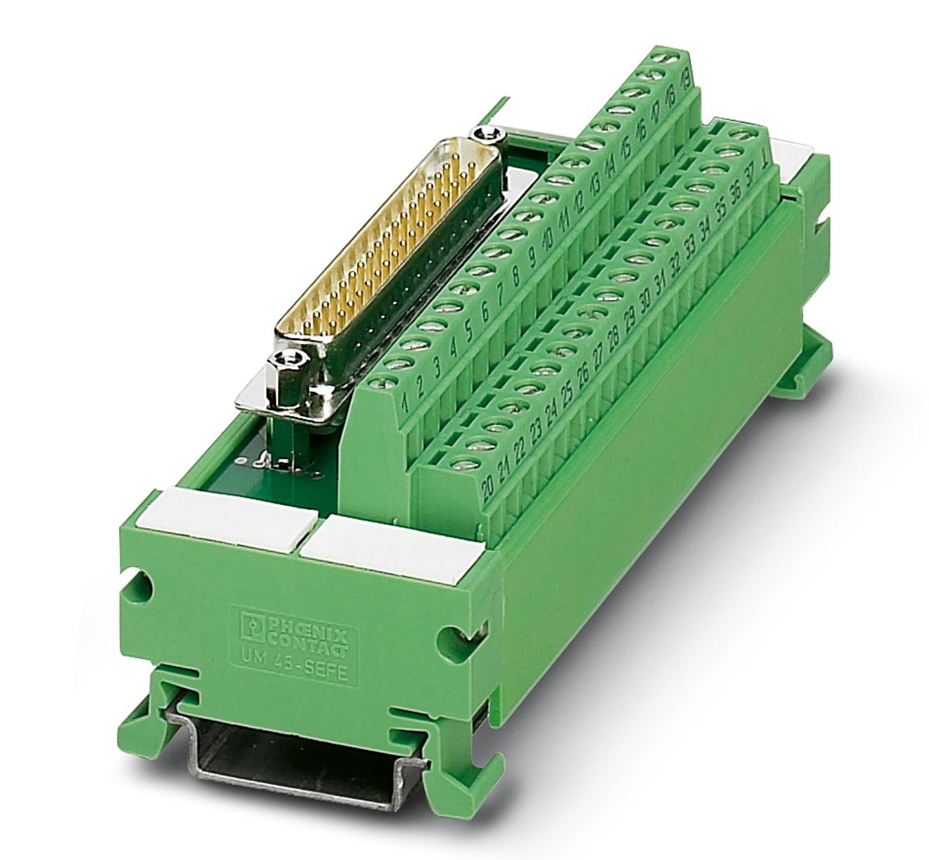 Phoenix Contact 37-Contact Male Interface Module, D-Sub Connector, DIN Rail, 2.5A