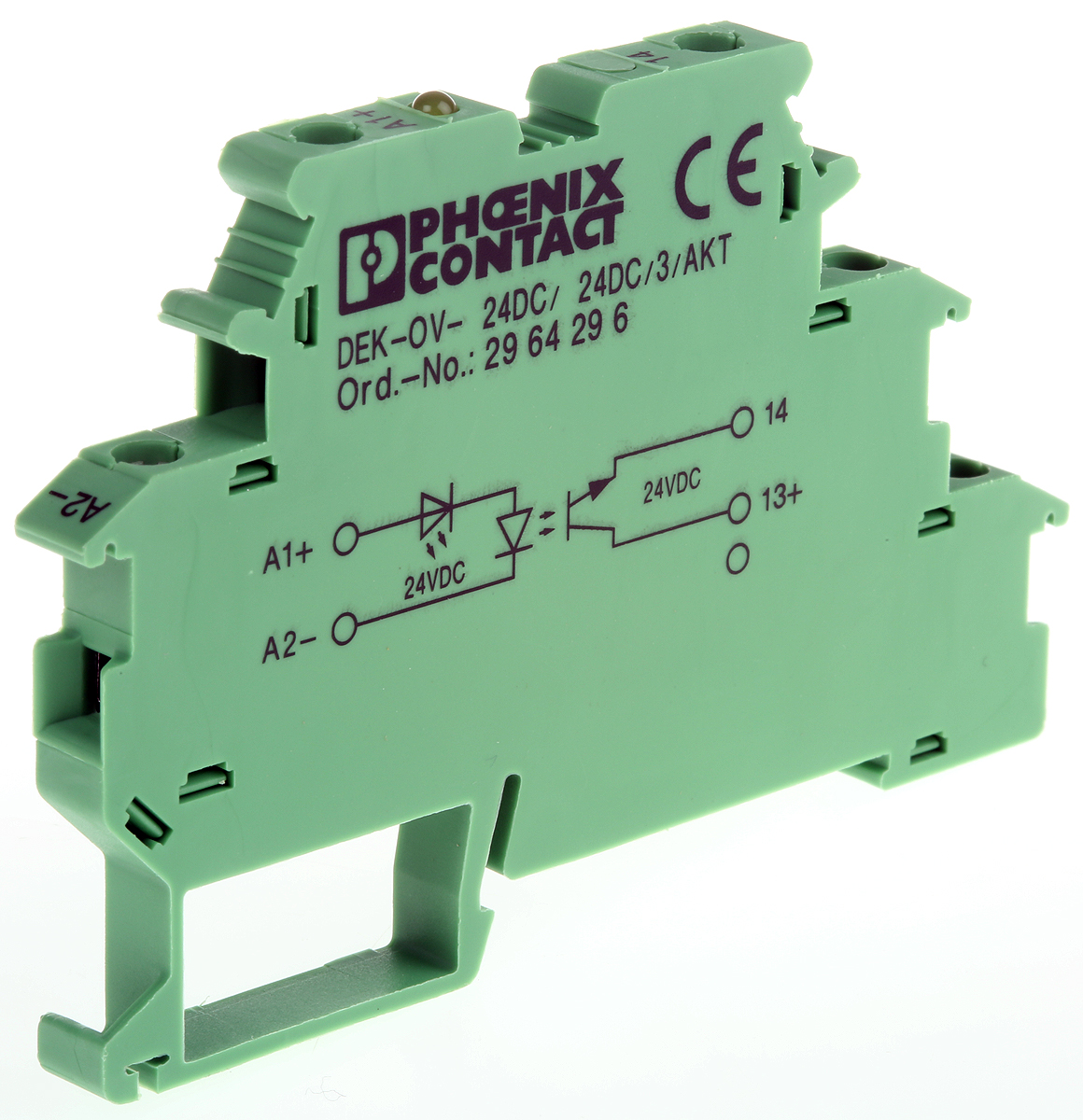 Phoenix Contact DEK-OV- 24DC/24DC/3/AKT Solid State Interface Relay 3V dc, 30 V dc DIN Rail Screw