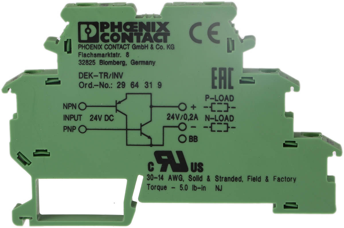 Phoenix Contact DEK Solid State Interface Relay 26V DIN Rail Screw
