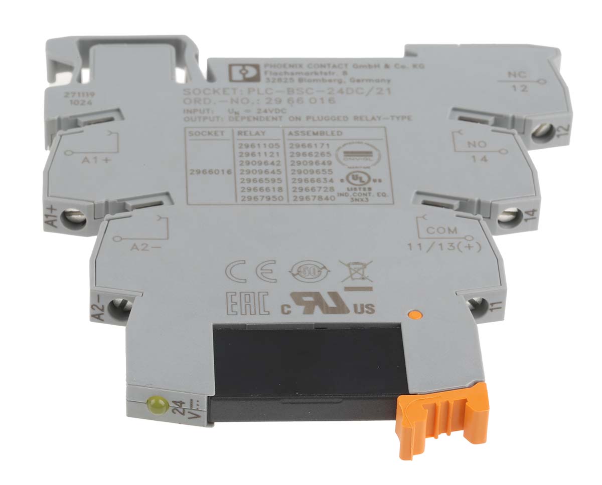 2966728 Phoenix Contact PLC-OSC- 24DC/48DC/100 Solid State Interface Relay 24 V 3V dc, 48 V dc DIN Rail Screw