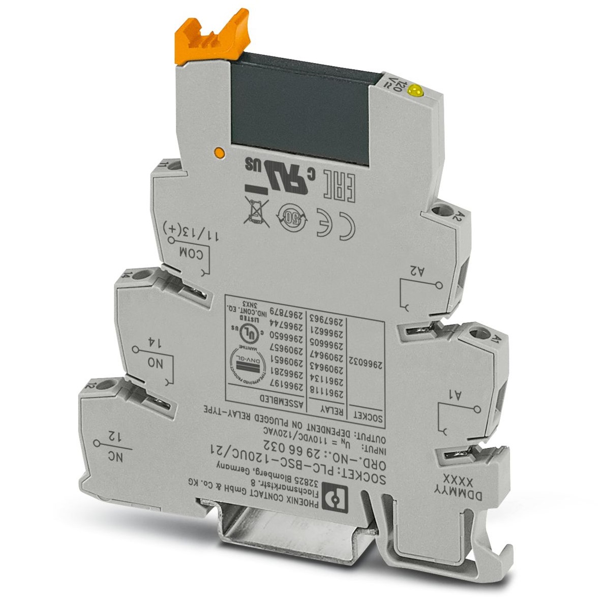 Phoenix Contact PLC-OSC-120UC/230AC/1 Solid State Interface Relay 24V ac, 253 V ac DIN Rail Screw