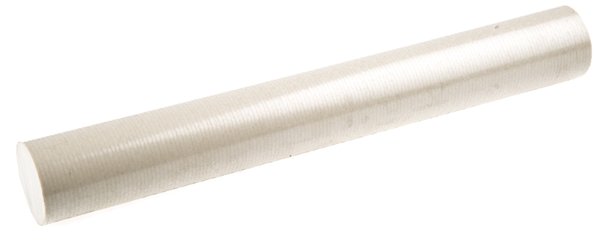 RS PRO Beige Polyetheretherketone PEEK Rod, 300 mm x 40 mm Diameter