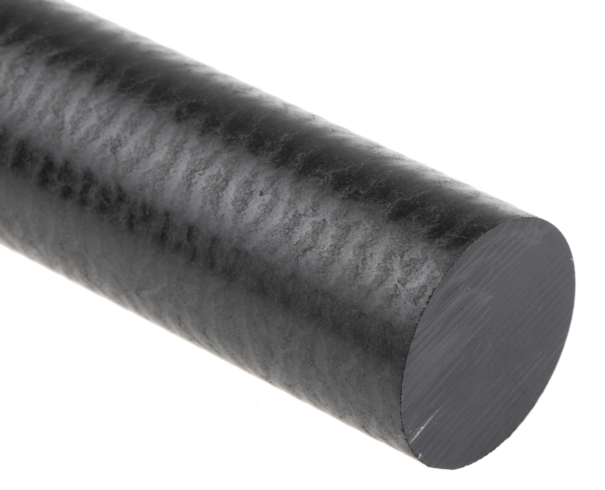 297-0169 RS PRO Black Polyetheretherketone PEEK Rod, 300 mm x 30 mm Diameter