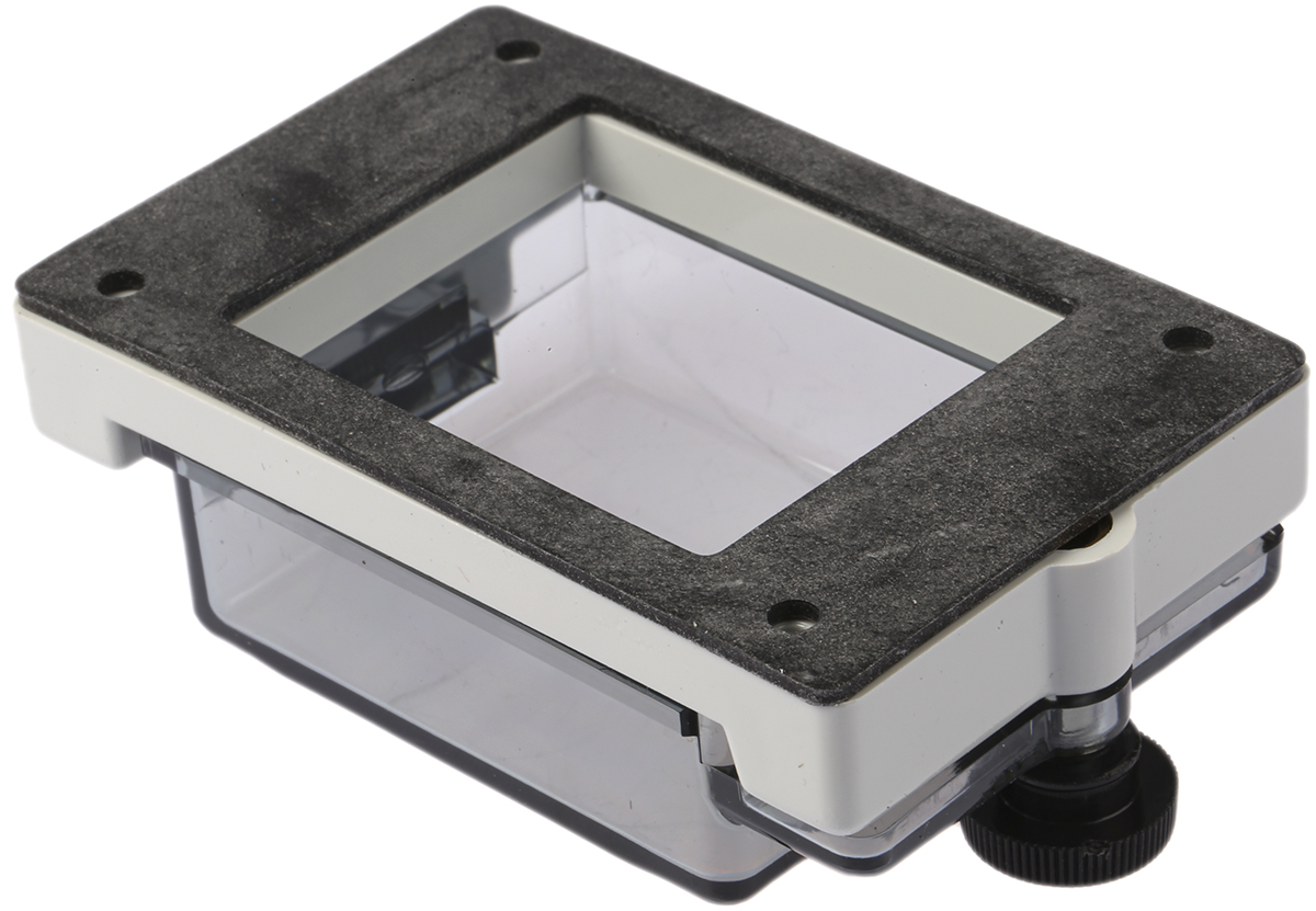 297-1184 RS PRO Grey Polycarbonate IP44 Inspection Window for use with DIN 43880, 46277-3