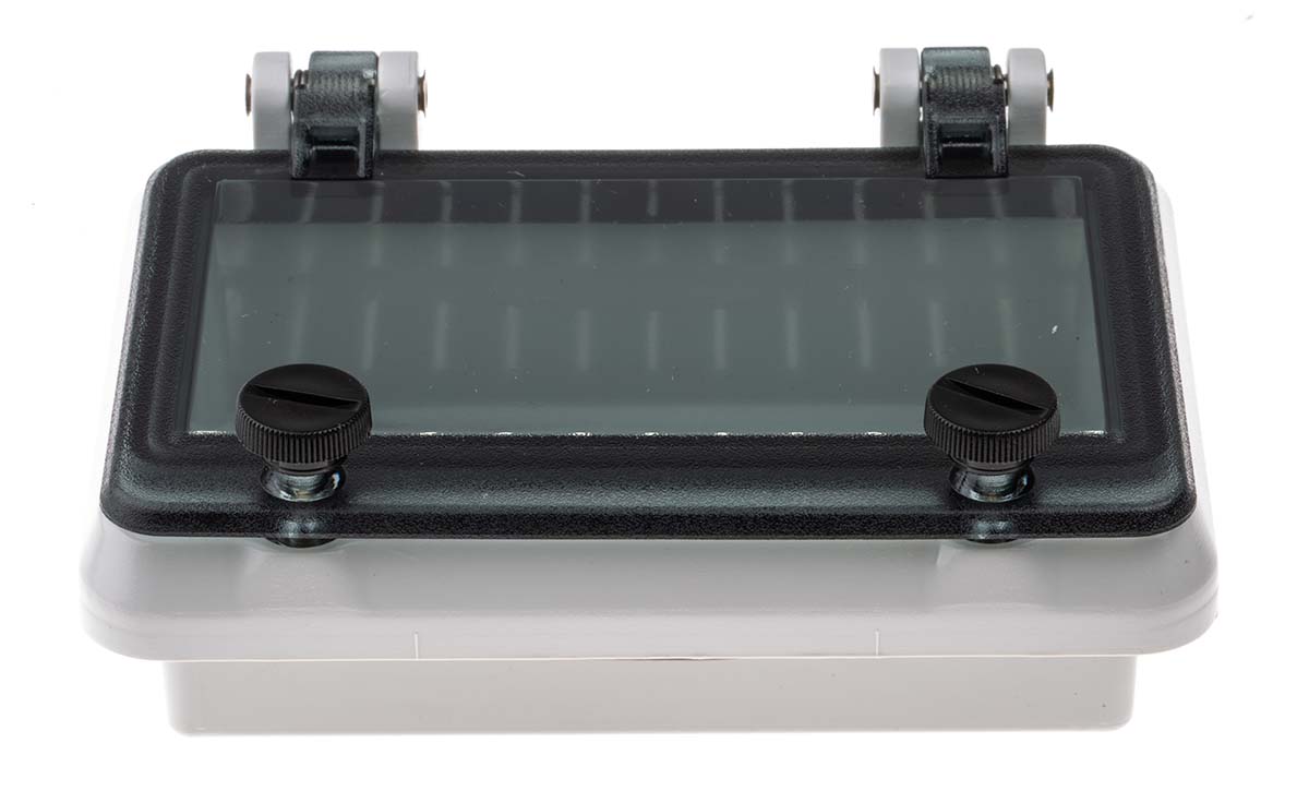 297-1235 RS PRO Grey Polycarbonate IP44 Inspection Window for use with DIN 43880, 46277-3