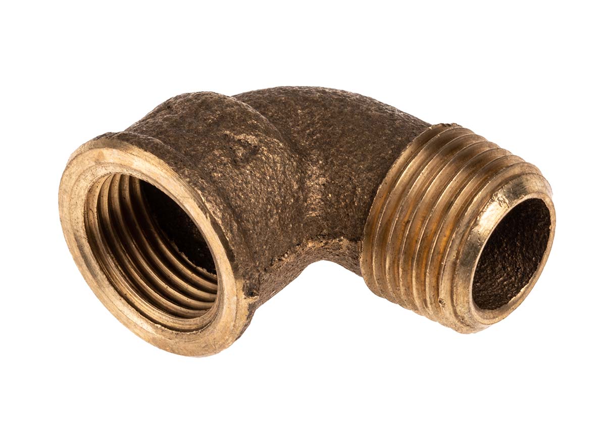 RS PRO Brass Pipe Fitting, 90° 90° Elbow Elbow, Male British Standard Parallel Pipe 1/2 in to Female BSPP 1/2 in