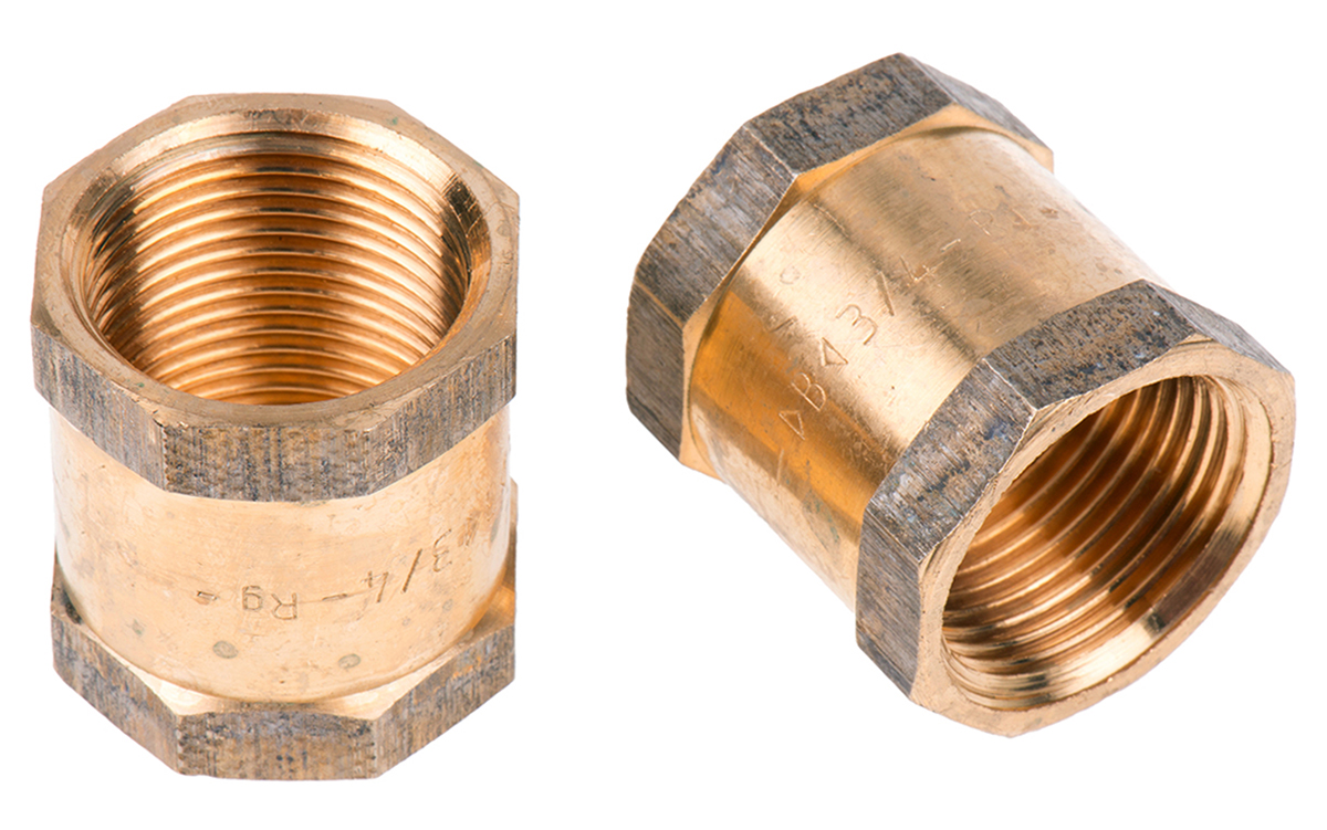 RS PRO Threaded Fitting, Straight Coupler Coupler Coupler, Female G 3/4 in to Female BSPP 3/4 in