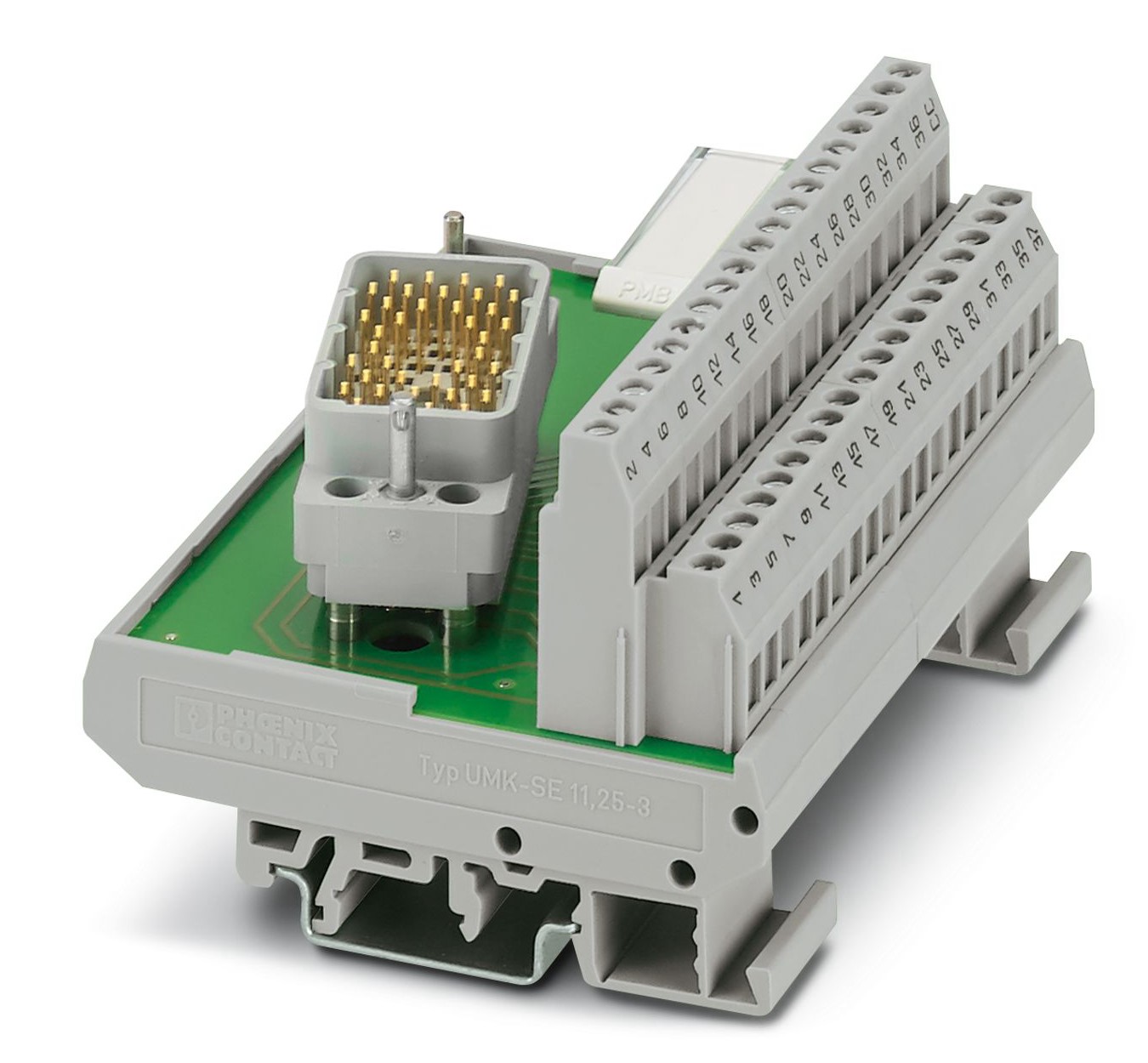 Phoenix Contact 38-Contact Male Interface Module, ELCO Connector, DIN Rail, 2A