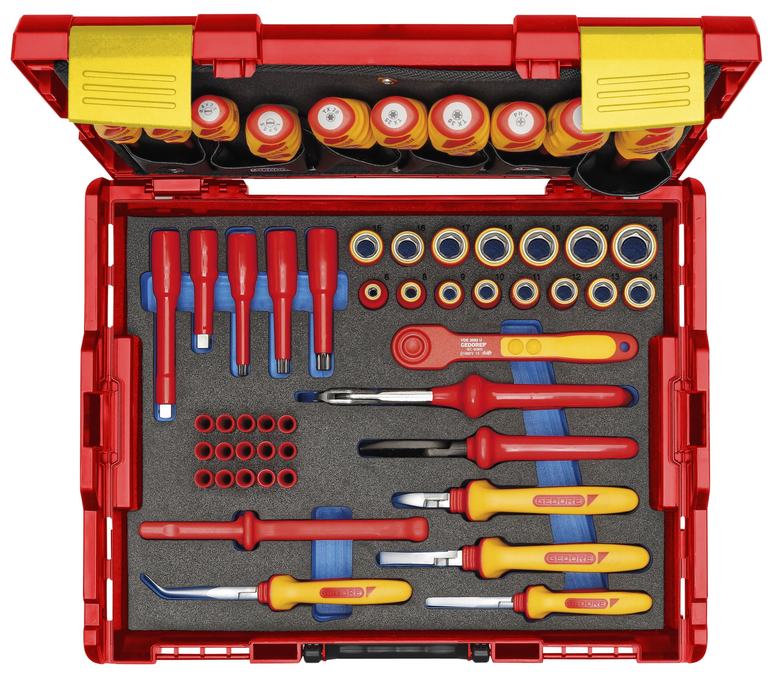 Gedore 53 Piece Tool Box Tool Assortment with Box VDE/1000V Approved