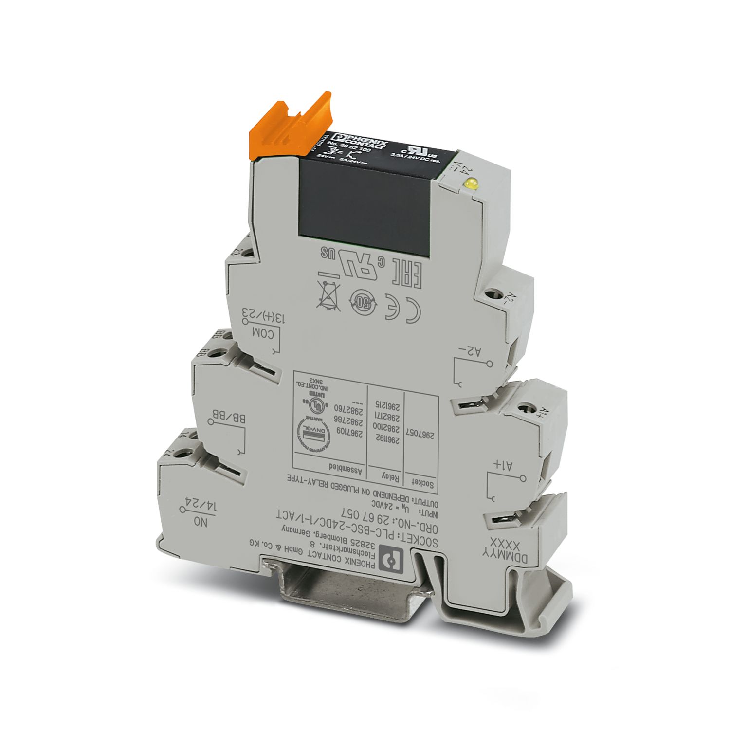 2982786 Phoenix Contact PLC DIN Rail Solid State Interface Relay 3V dc, 33 V dc DIN Rail Screw