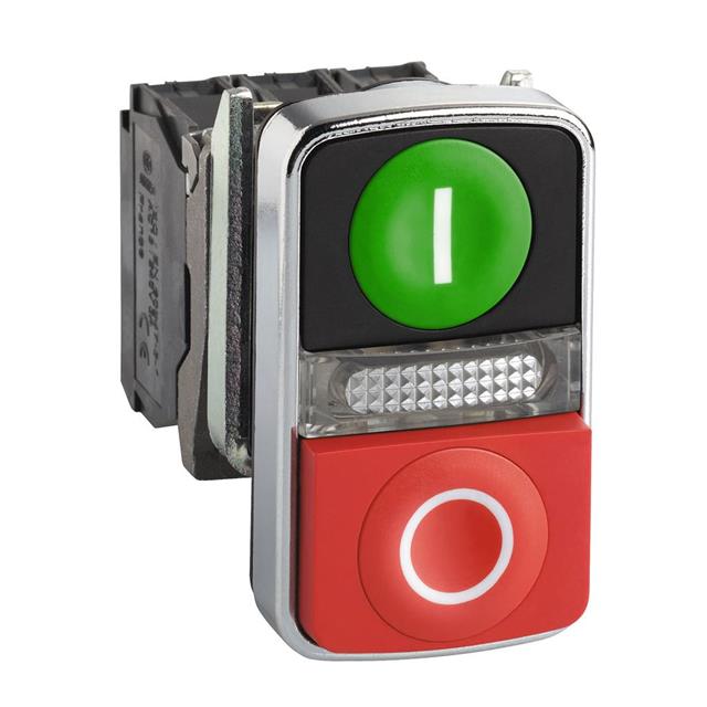 xb4bw73731b5 Schneider Electric Harmony XB4 Illuminated Red/Green Push Button NO/NC Spring Return
