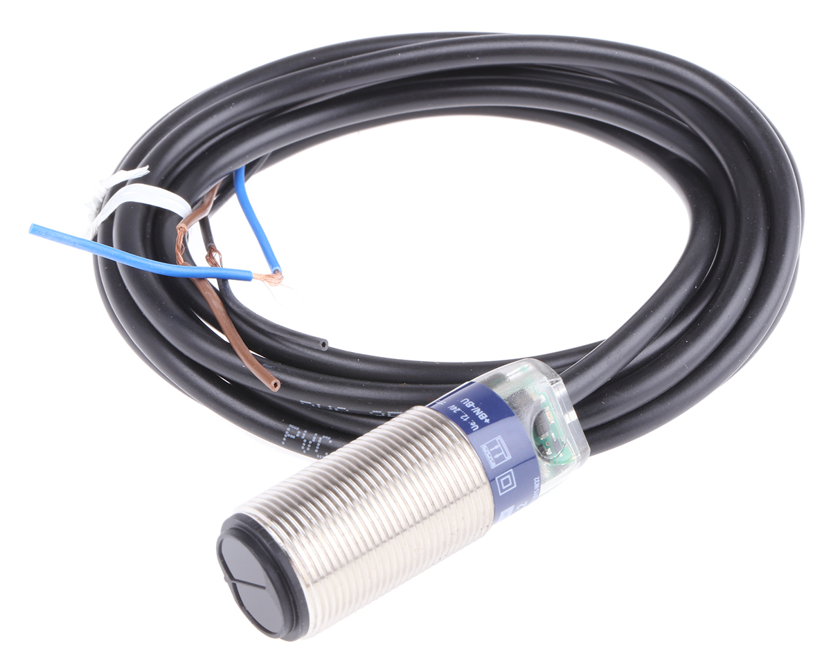 Telemecanique Sensors Retroreflective Photoelectric Sensor, Barrel Sensor, 4 m Detection Range