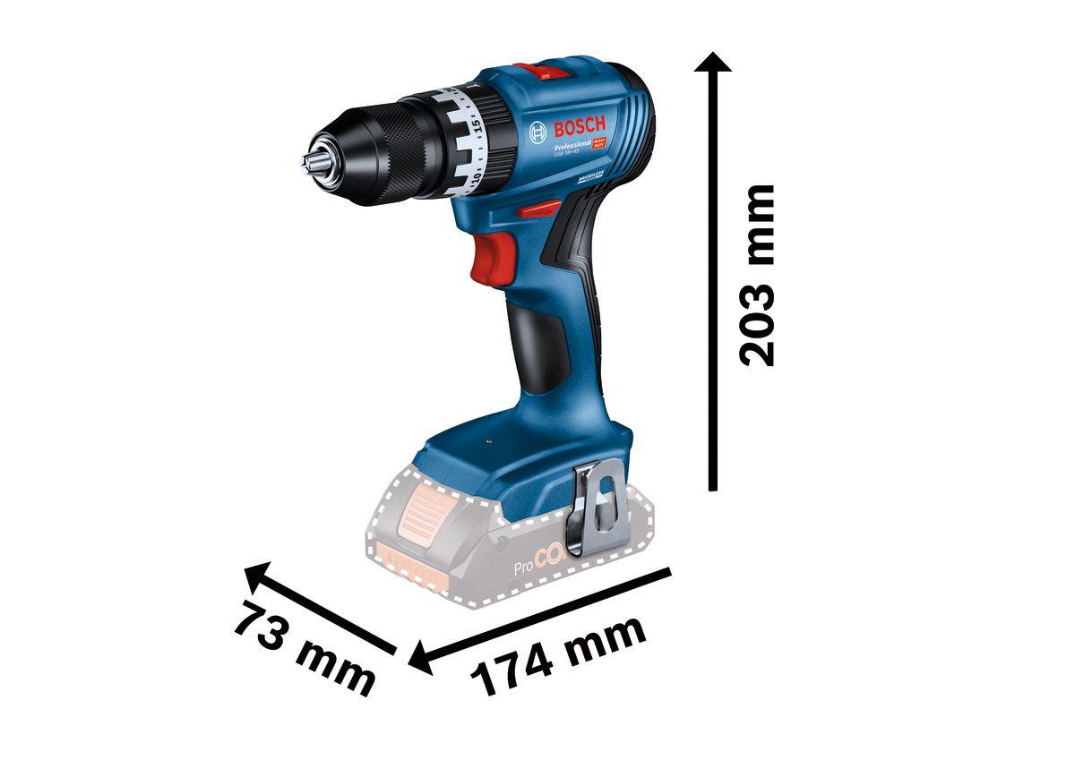 06019k3305 Bosch GSB 18V-45 18V Cordless Drill Driver Li-Ion, Euro Plug