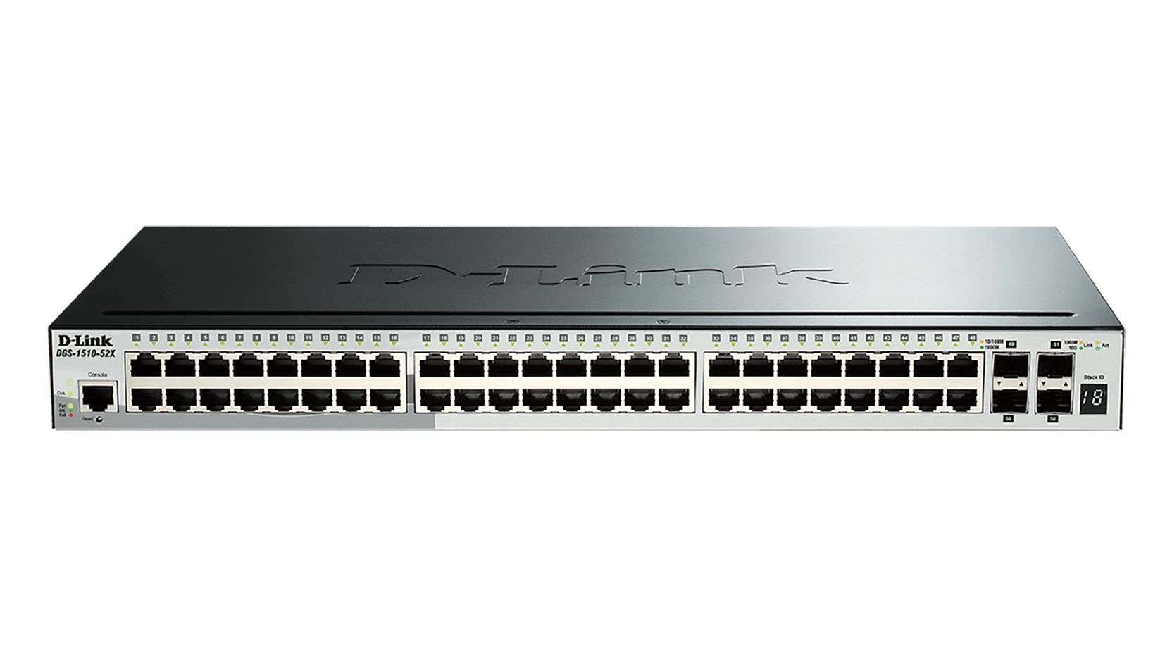 D-Link 52-Port Gigabit Stackable Smart Managed Switch with 10G Uplinks, Smart 52 Port Smart Switch, EU