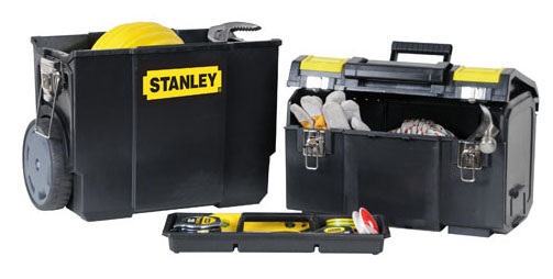 1-70-327 Stanley 2 in 1 2 drawers  Plastic Tool Box 2 Wheels, 470 x 573 x 295mm