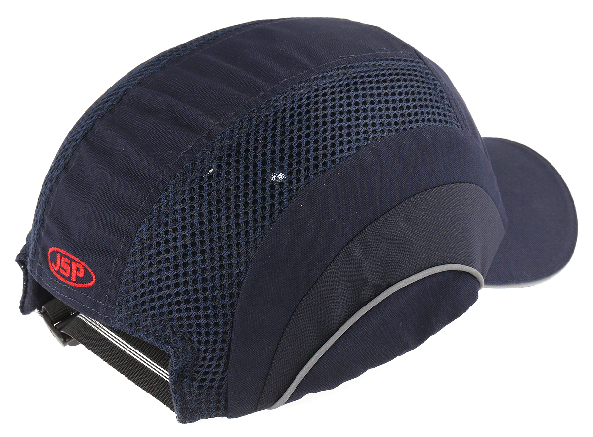 abs000-002-100 JSP Dark Blue Short Peaked Safety Cap, HDPE Protective Material