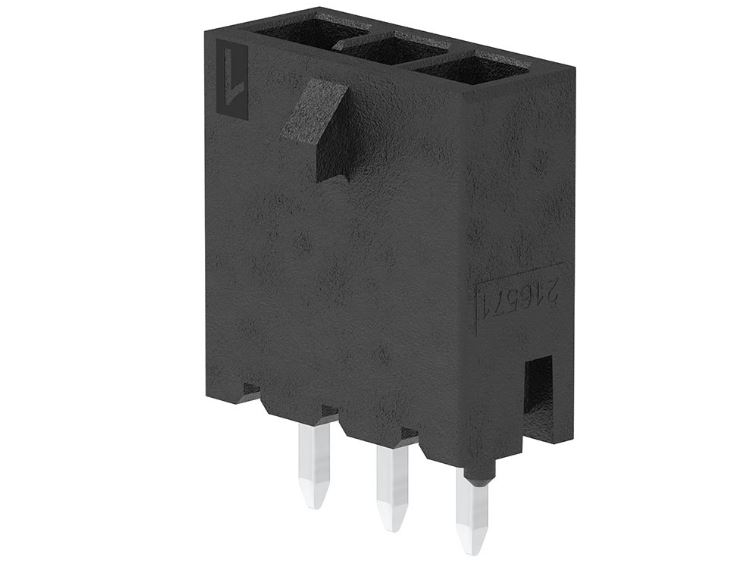 Molex Micro-Fit Series Vertical Through Hole PCB Header, 3 Contact(s), 3 mm Pitch, 1 Row, Shrouded