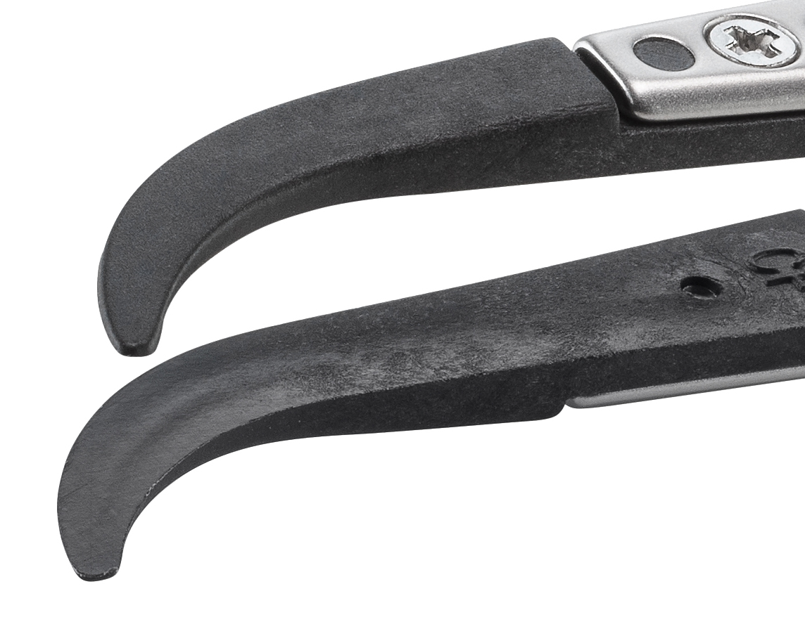 2abcfrsa1 ideal-tek 130mm Plastic, Carbon Fibre, Stainless Steel Very Fine, Flat, Curved, Round ESD Safe Tweezer
