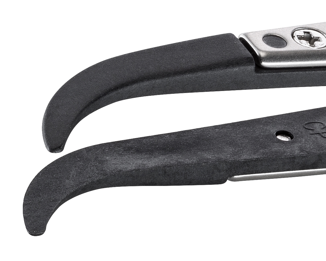 2abcprsa1 ideal-tek 130mm Polyetheretherketone, Stainless Steel Round, Curved, Very Fine ESD Safe Tweezer
