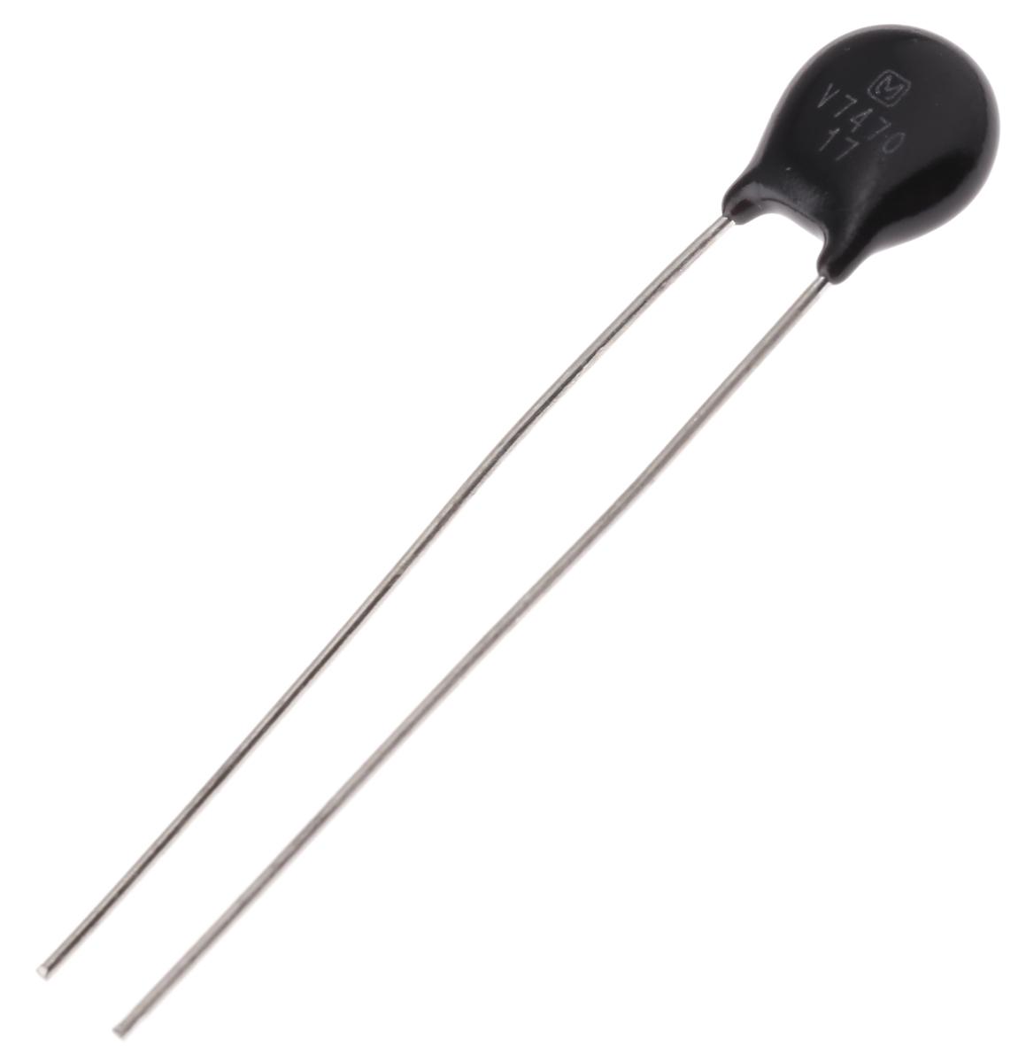 erzv07d470 Panasonic, V Surge Absorber 1.55nF 2.5A, Clamping 93V, Varistor 47V