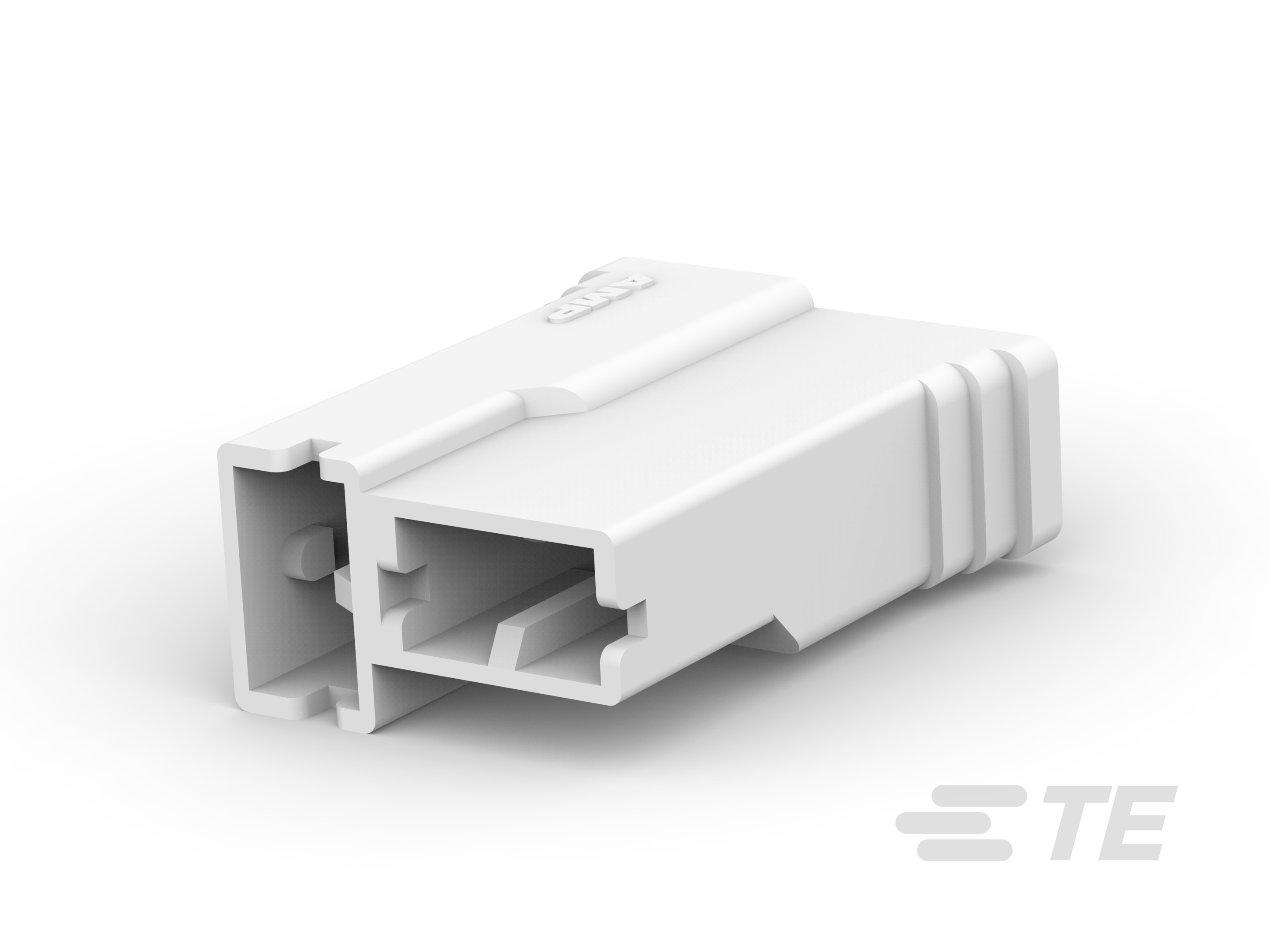 TE Connectivity, Positive Lock 250 2 Way Polyamide Crimp Terminal Housing, Natural