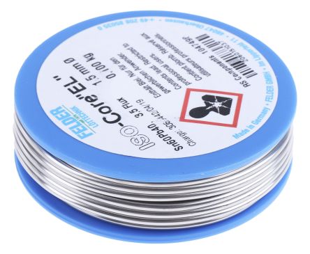 Felder Lottechnik Wire, 1.5mm Lead solder, 183°C Melting Point