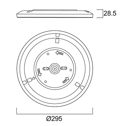 90132 Sylvania Circular LED Bulkhead Light, 18 W, 240 V, , Lamp Supplied, IP54, SYLRADIANCE