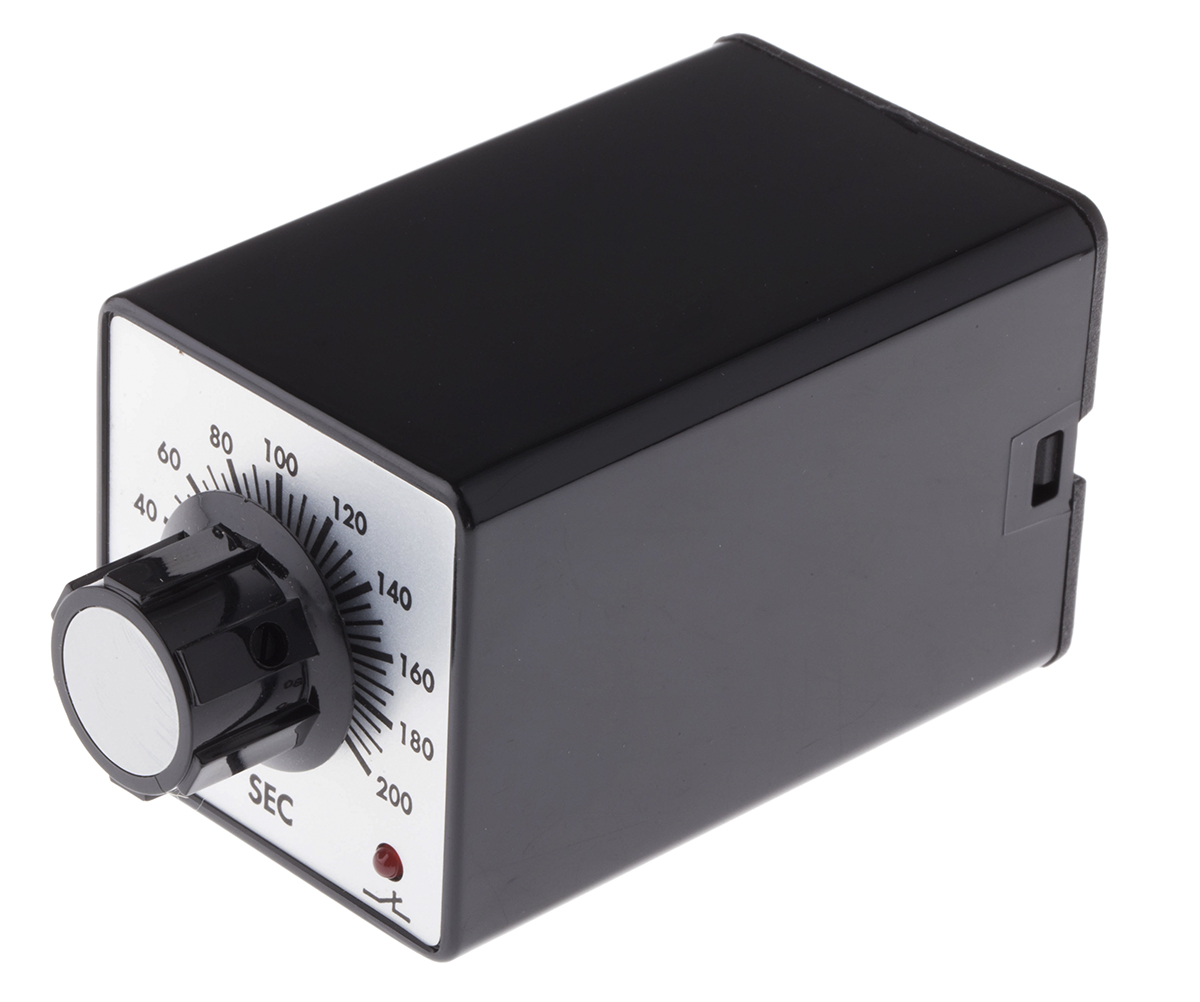 Tempatron 2B Series Timer Relay, 2-Contact, 12 V dc 12V ac, 5 to 200 s, 1-Function, DPDT Switch Configuration